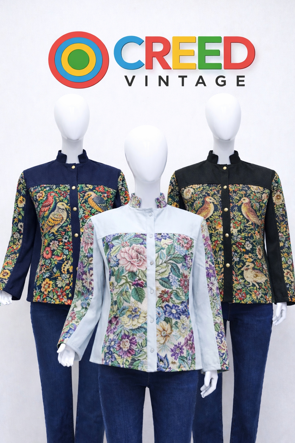 Veste en tapisserie florale recyclée CR1388