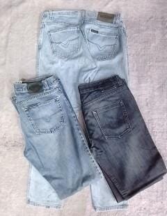 CR6809 Calças Jeans Vintage Harley Davidson Mascul..