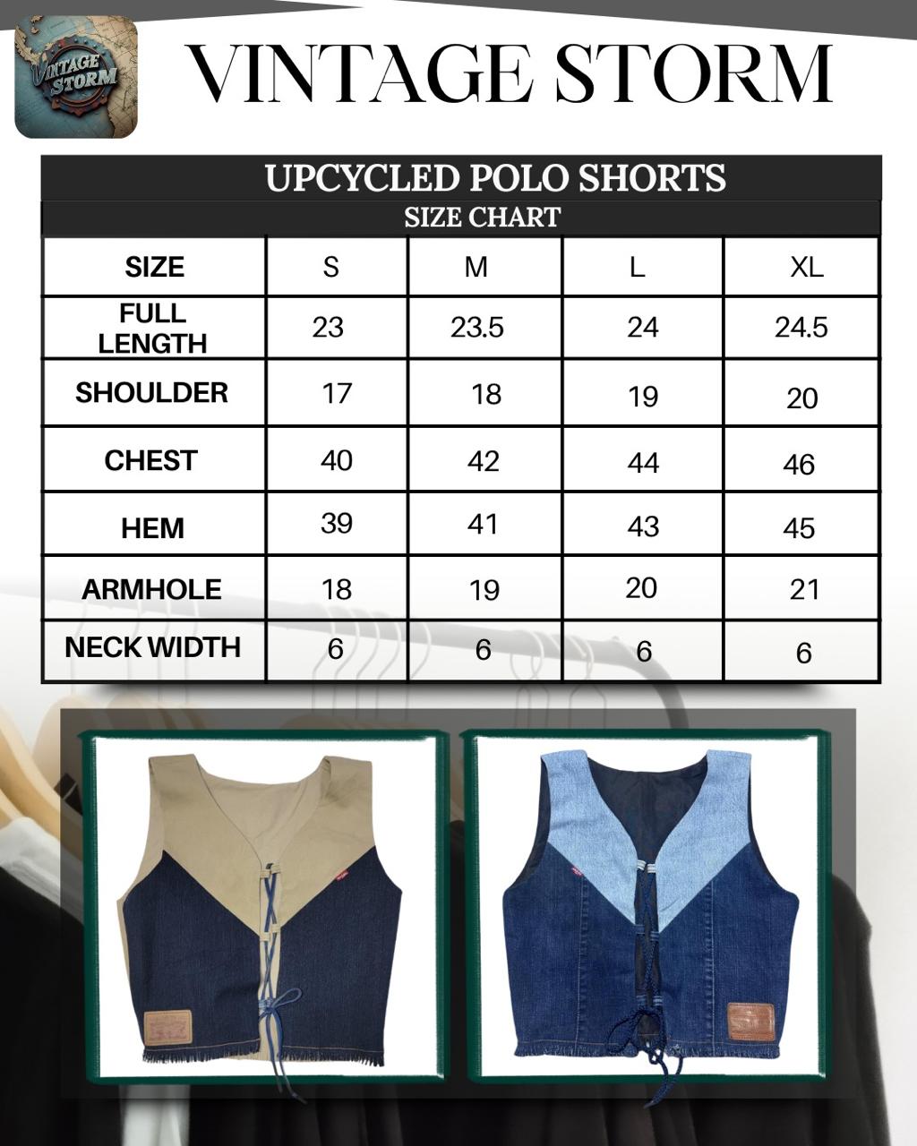 Upcycled Levi's Denim Patched Vest