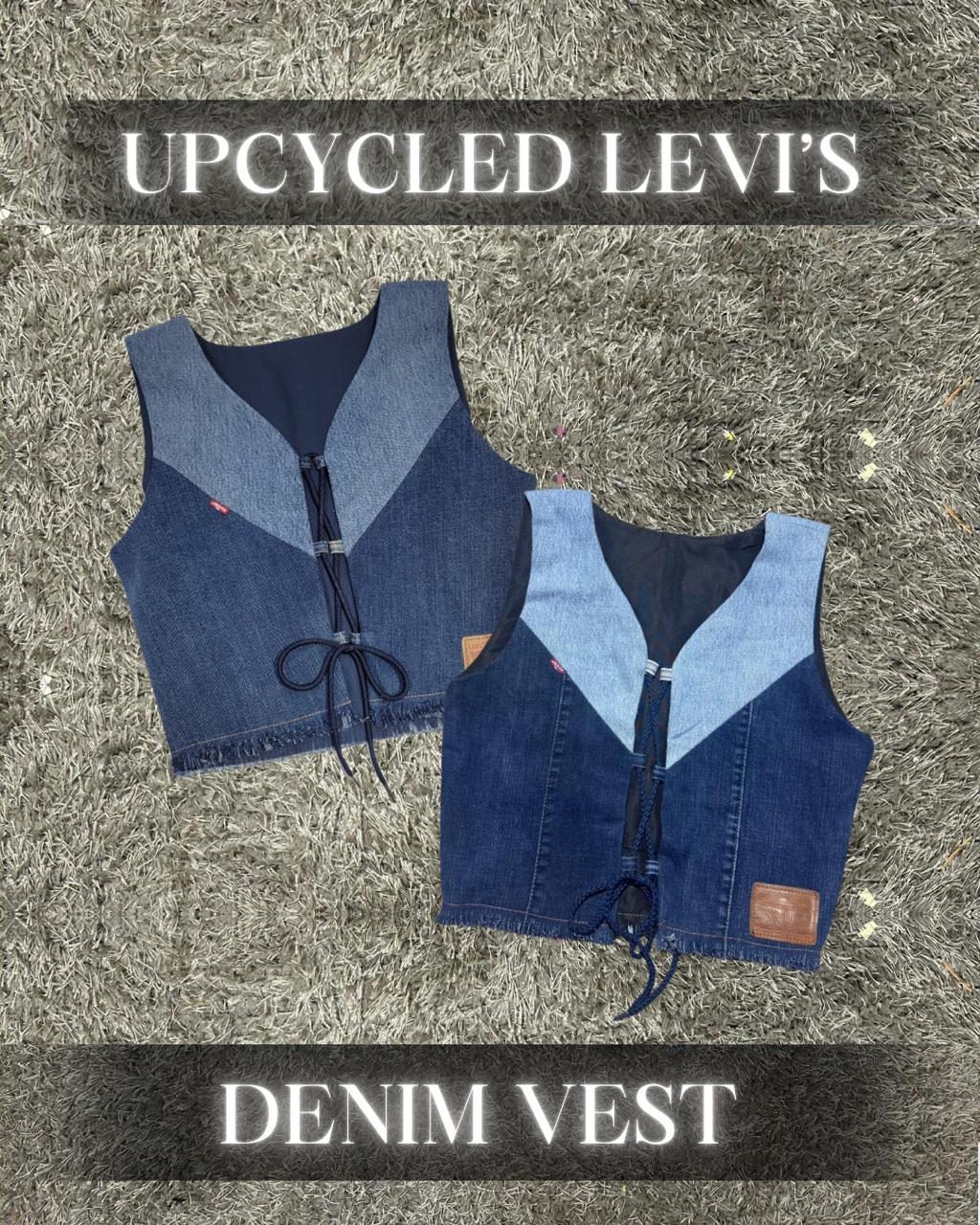 Giubbotto in denim Levi's riciclato con toppe