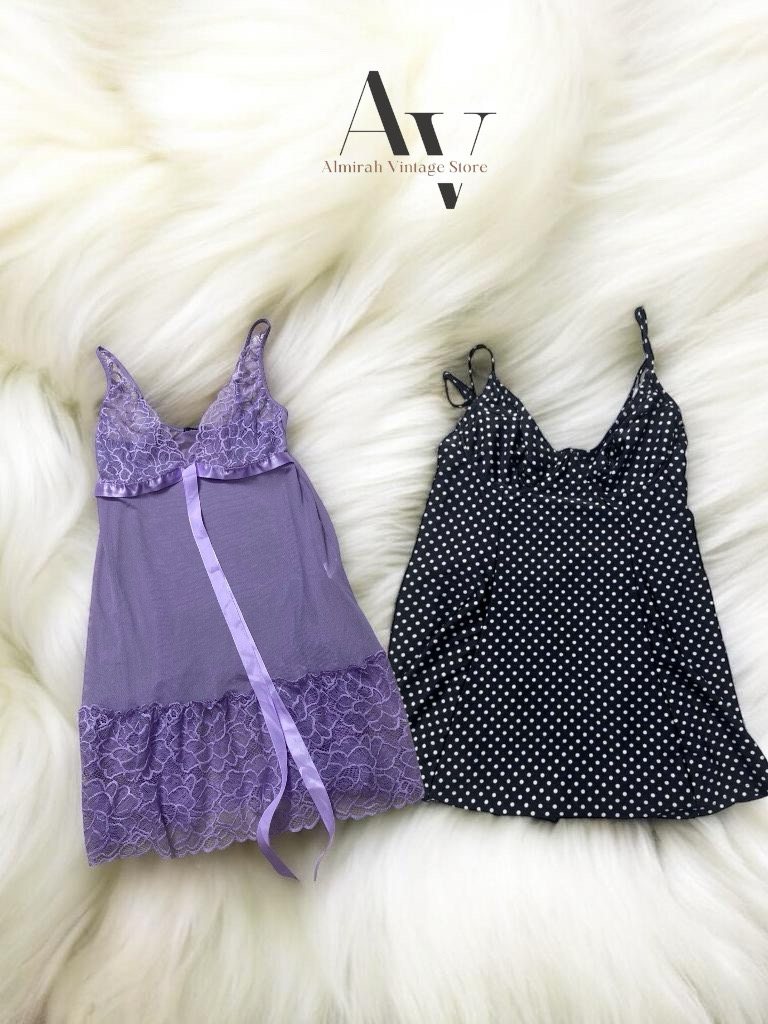 Sexy lingerie and slipdress