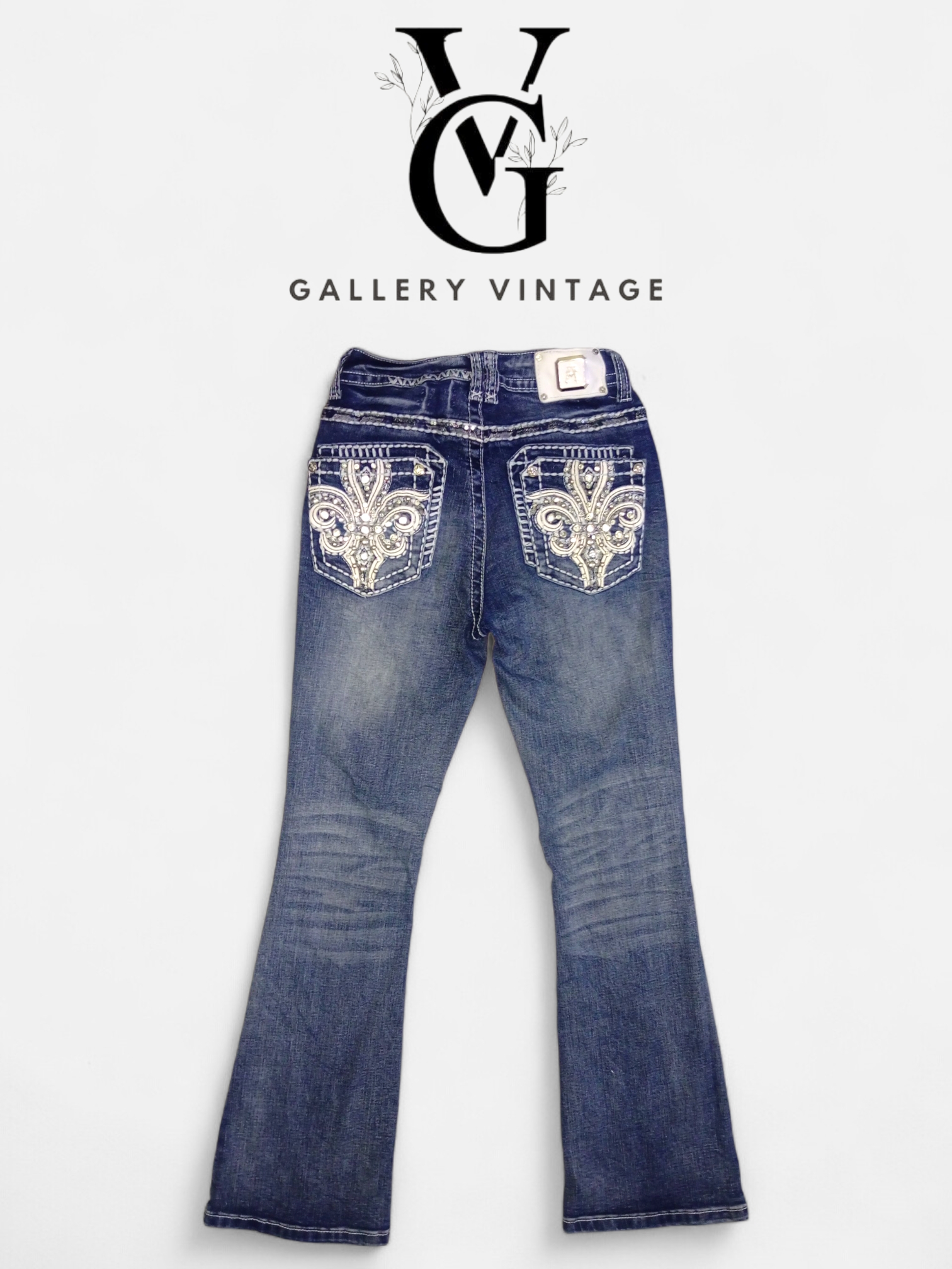 JEANS BOOTCUT EMBLISSE Y2K
