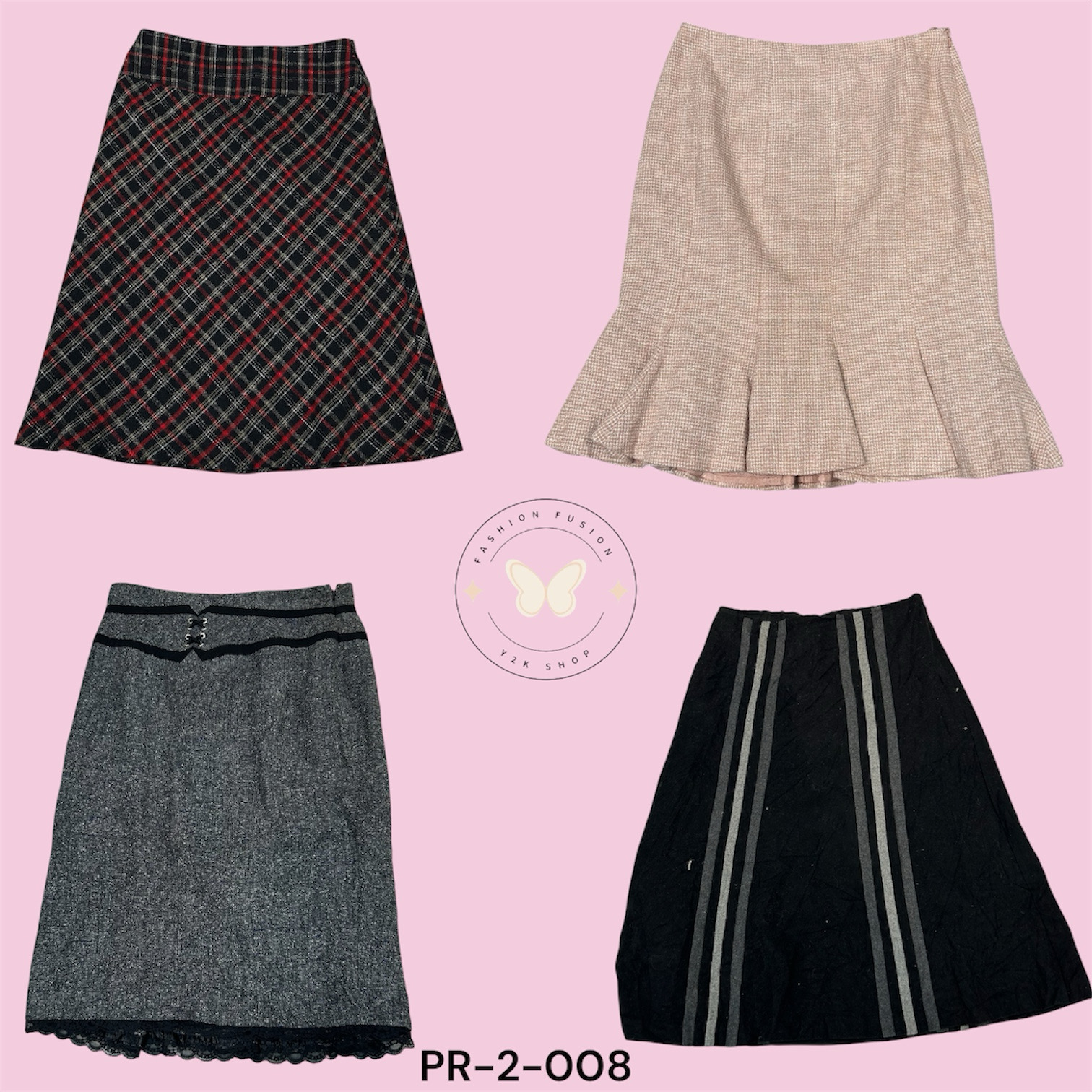 Women’s Pure Wool A-Line Skirt – Elegant Winter Es..