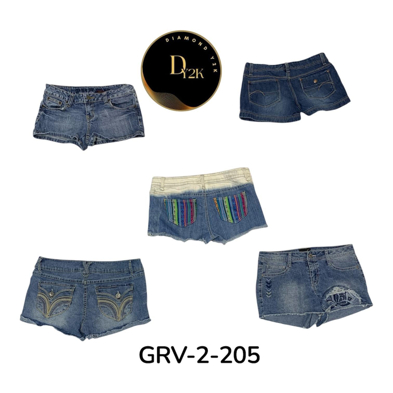 Y2K Denim Mini Shorts – Retro 2000s Aesthetic (GRV..