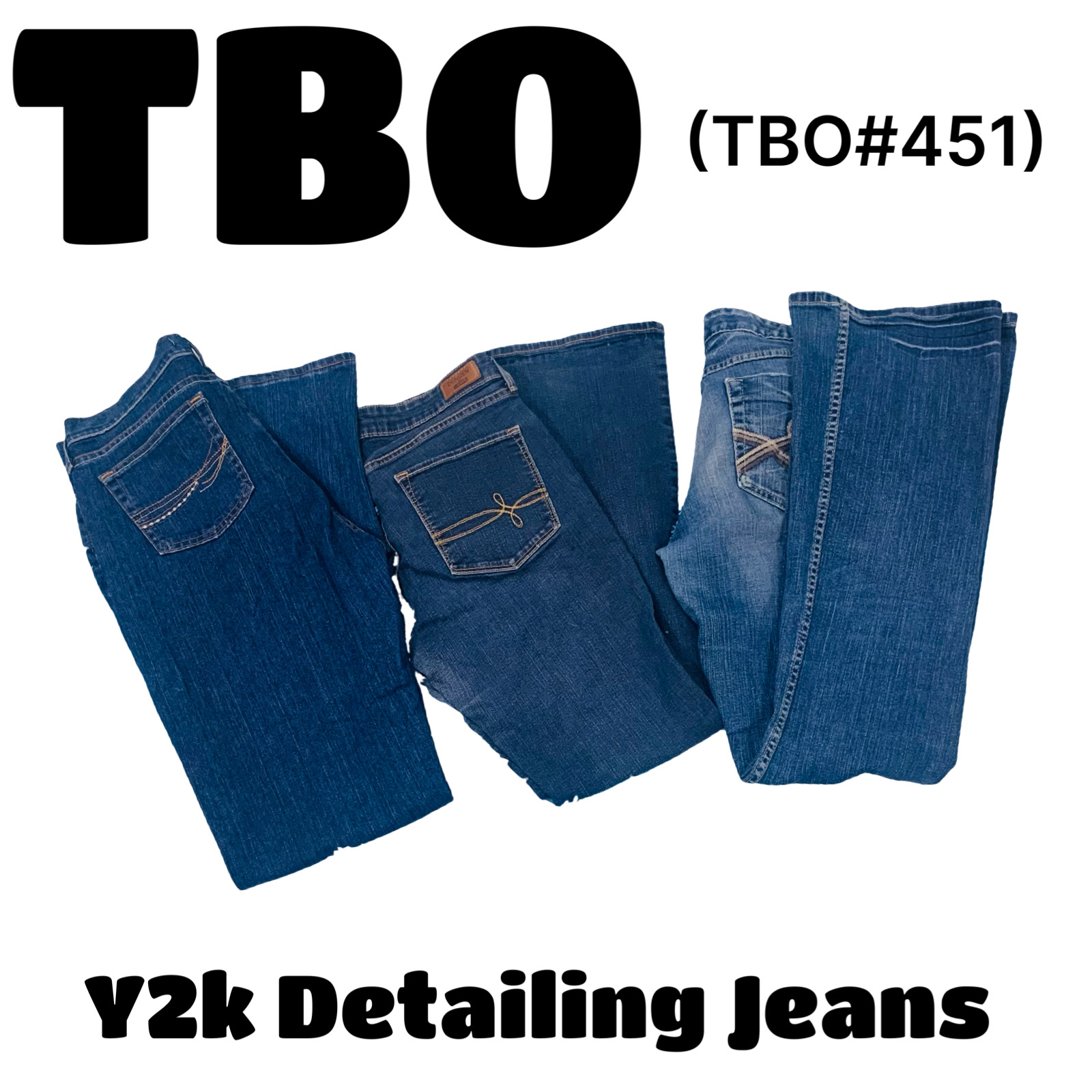 Y2K Detailing Jeans   #451