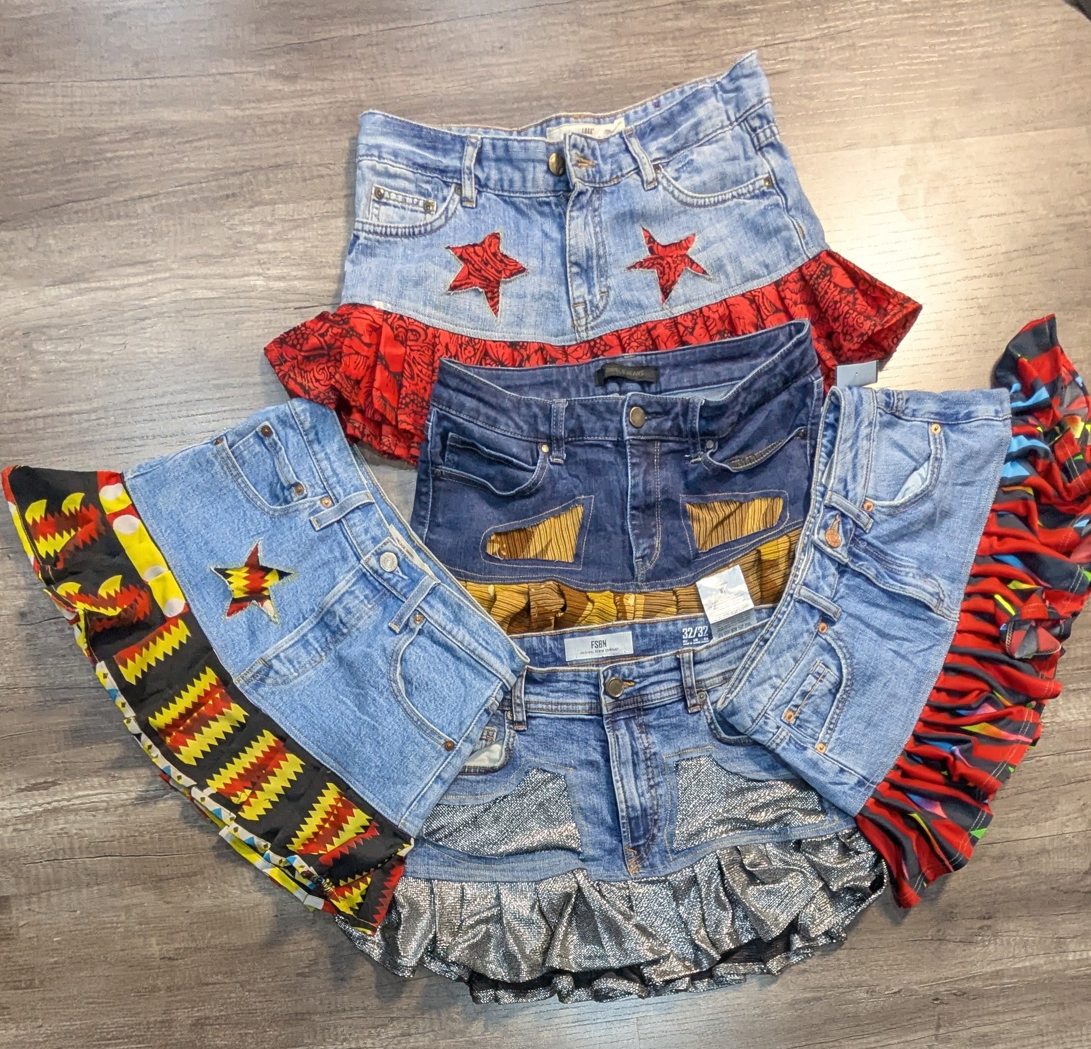 4037 - Upcycled Denim skirt