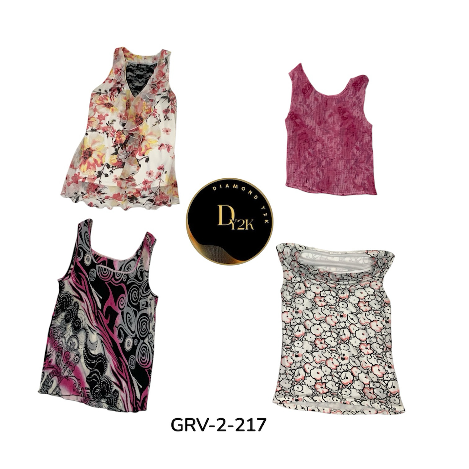 Y2K Short Sleeve Blouse – Retro 2000s Style (GRV-2..