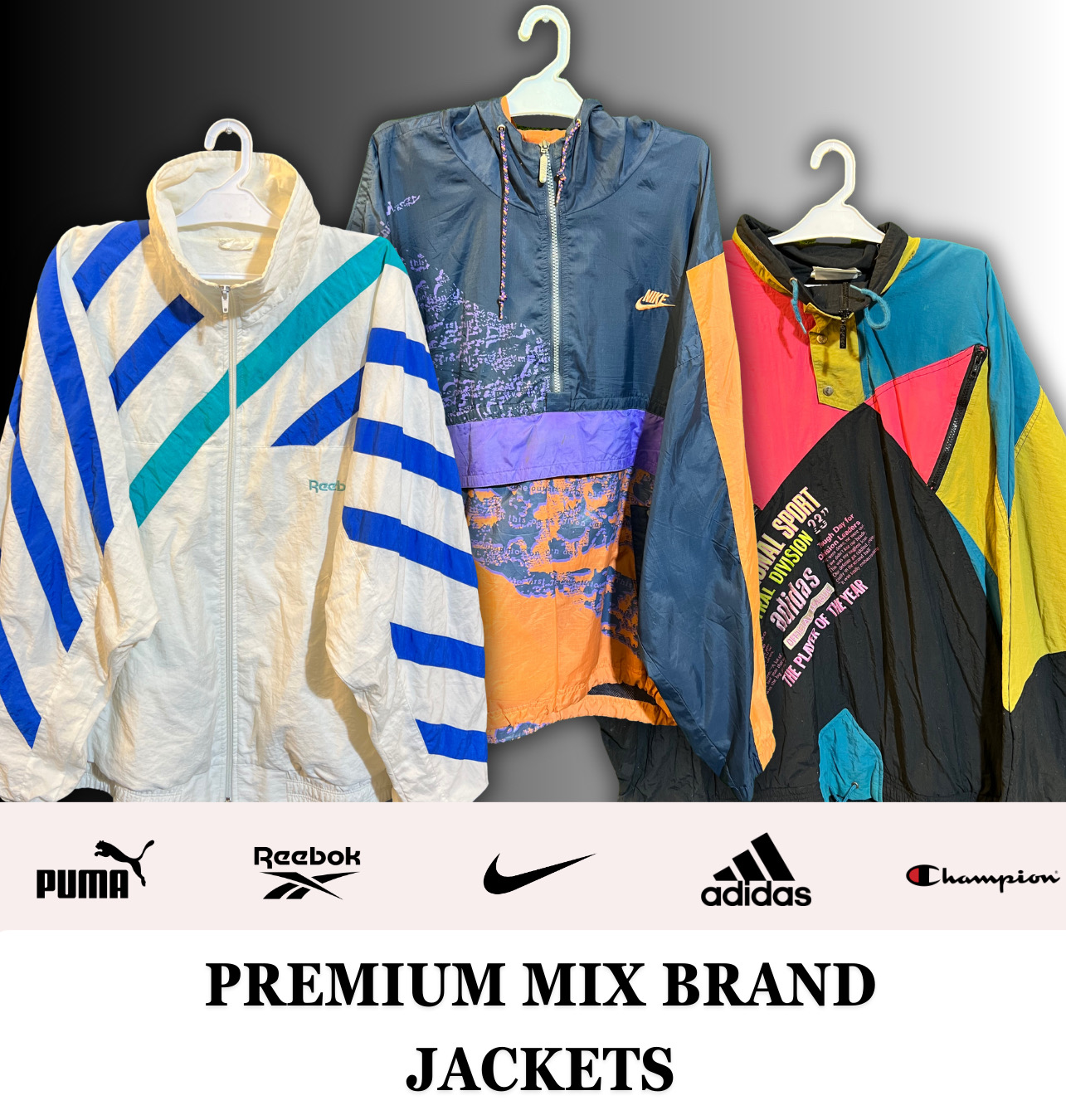 Mix Brand Premium Jackets (Nike, Adidas, Reebok, C..