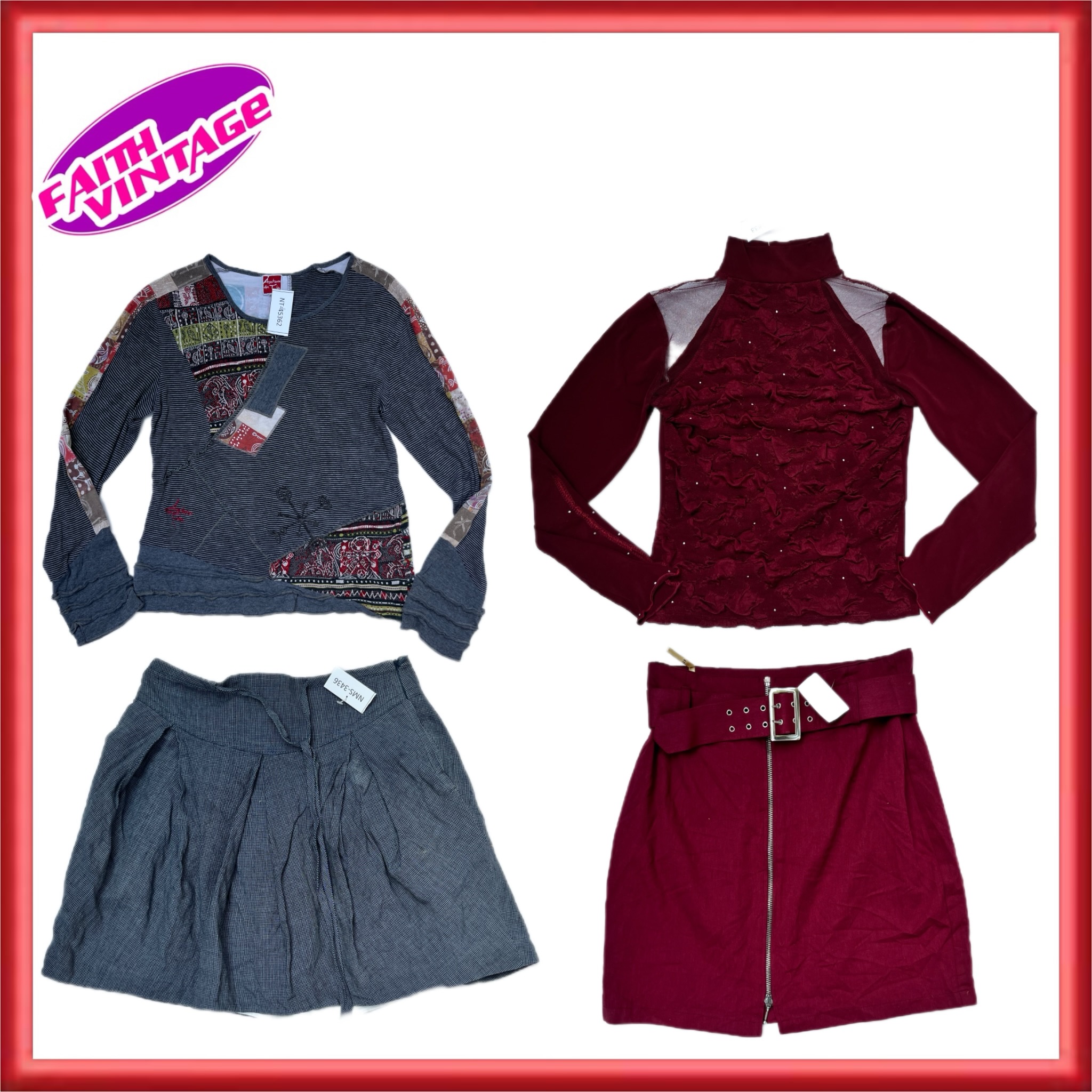 Silencieux Set Of Top and Skirt (FV-608)