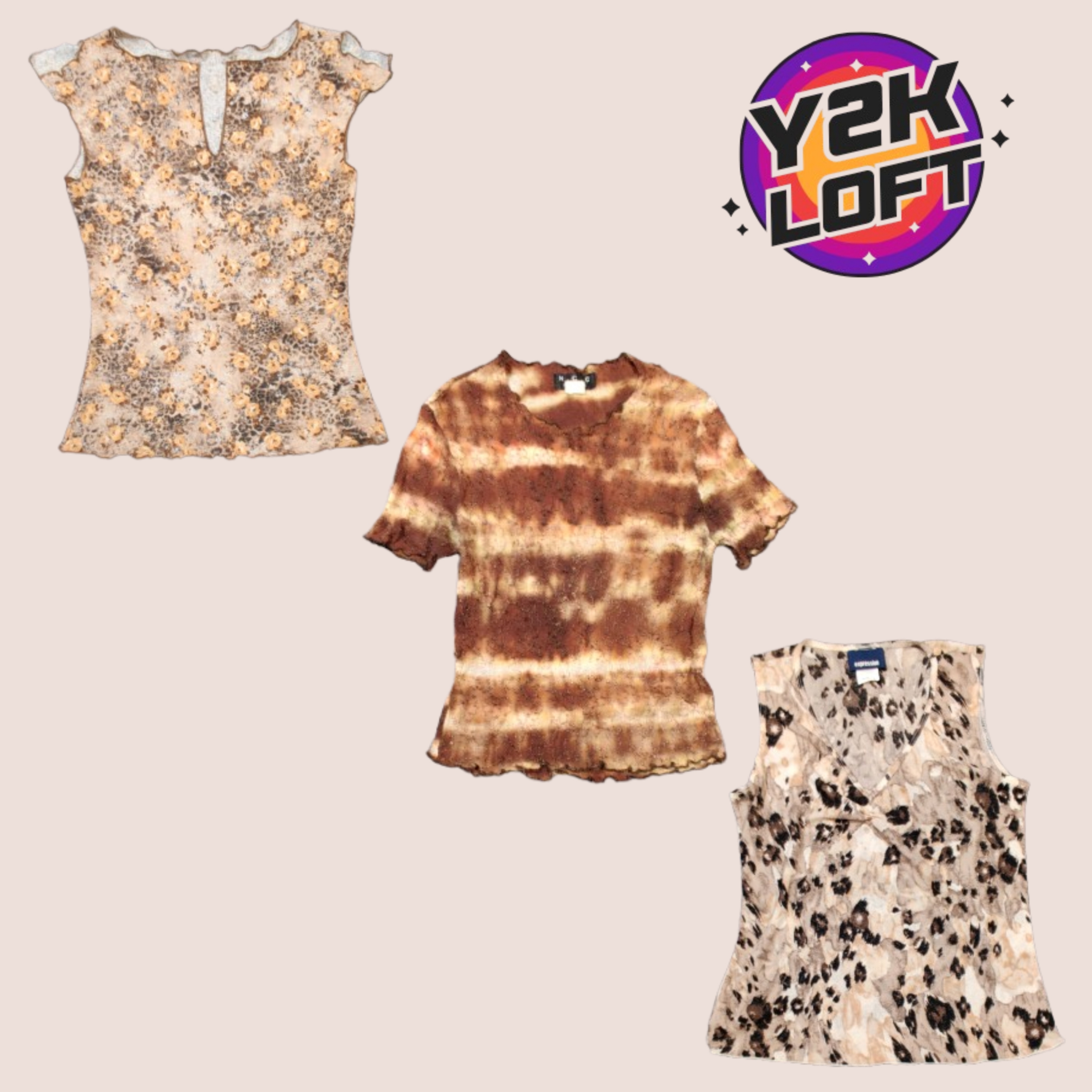 Y2K Earthy Tone Tops (FB-016)