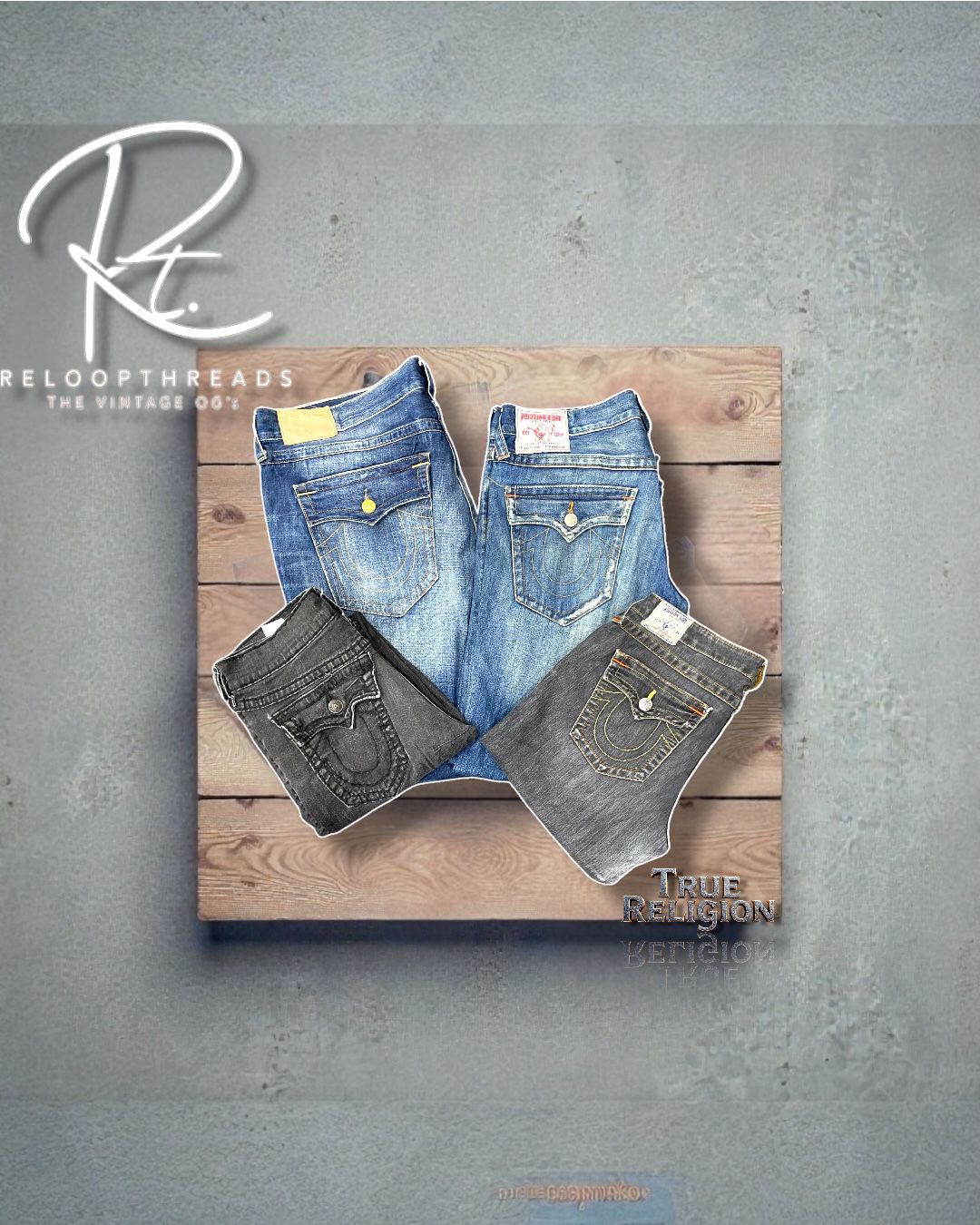 RT 1425 True Religion Hommes Mix Jeans