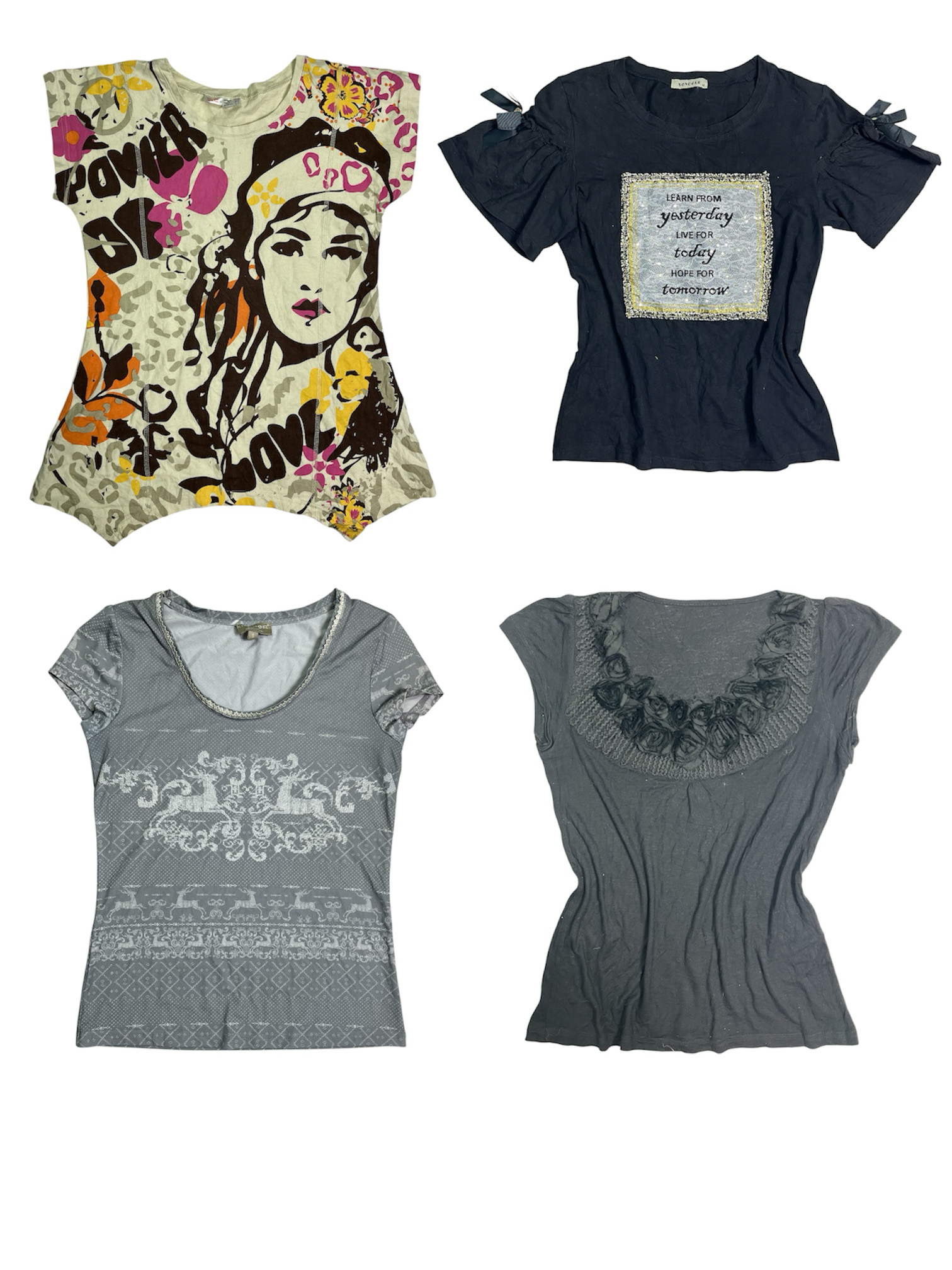 Vintage Graphics & Rosette Tees: TT-161