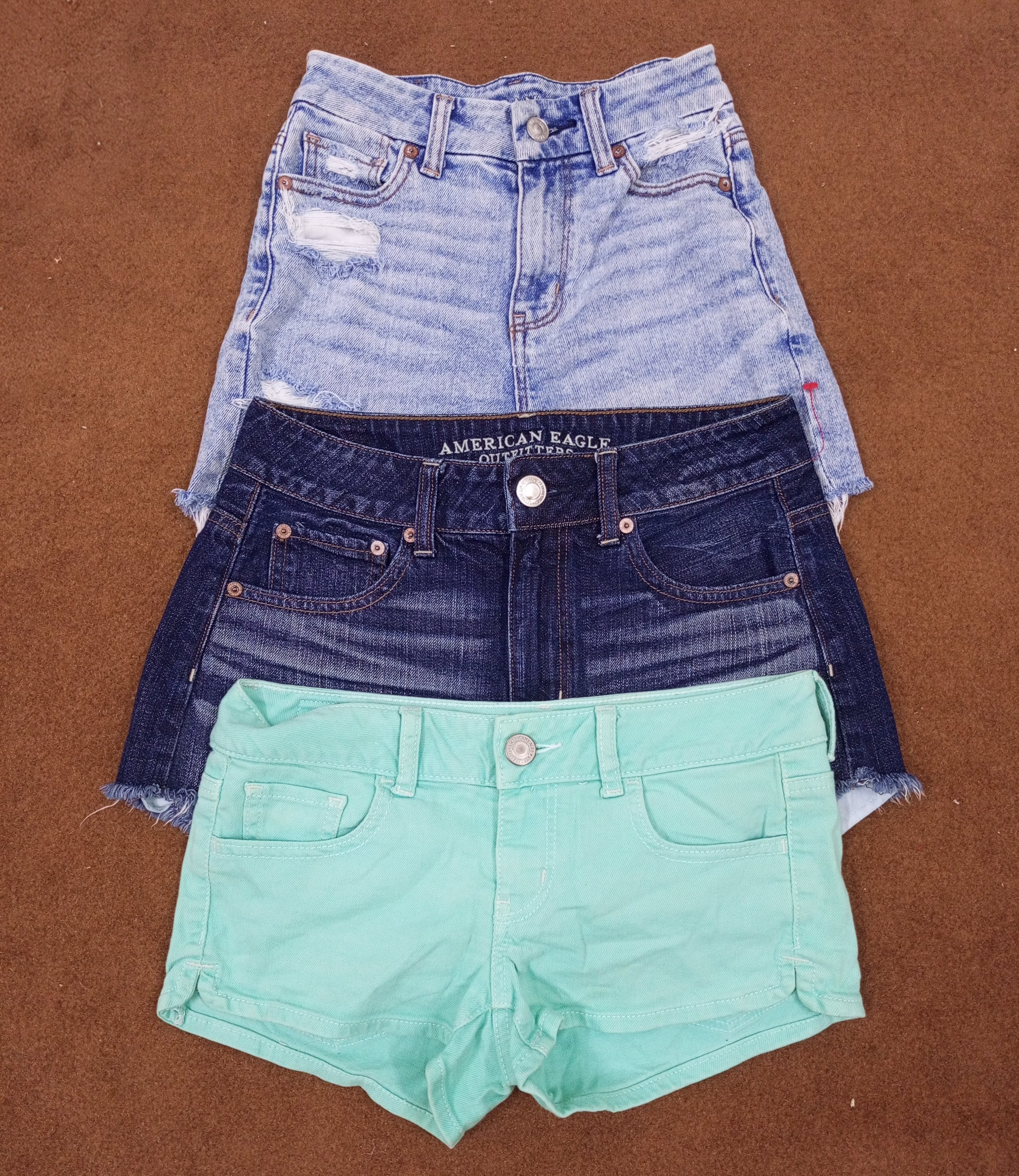 AE Women’s Low Waist denim Shorts