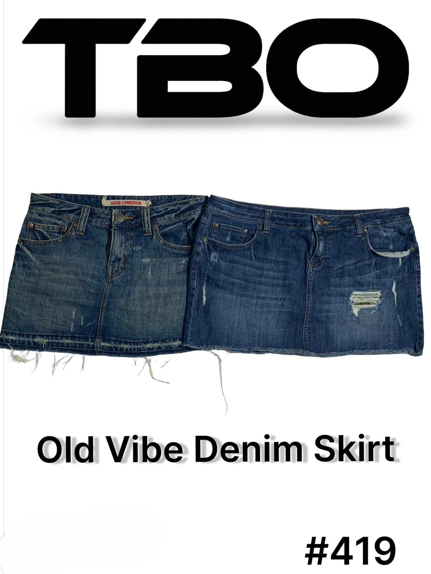 Old vibe denim skirt    # 419