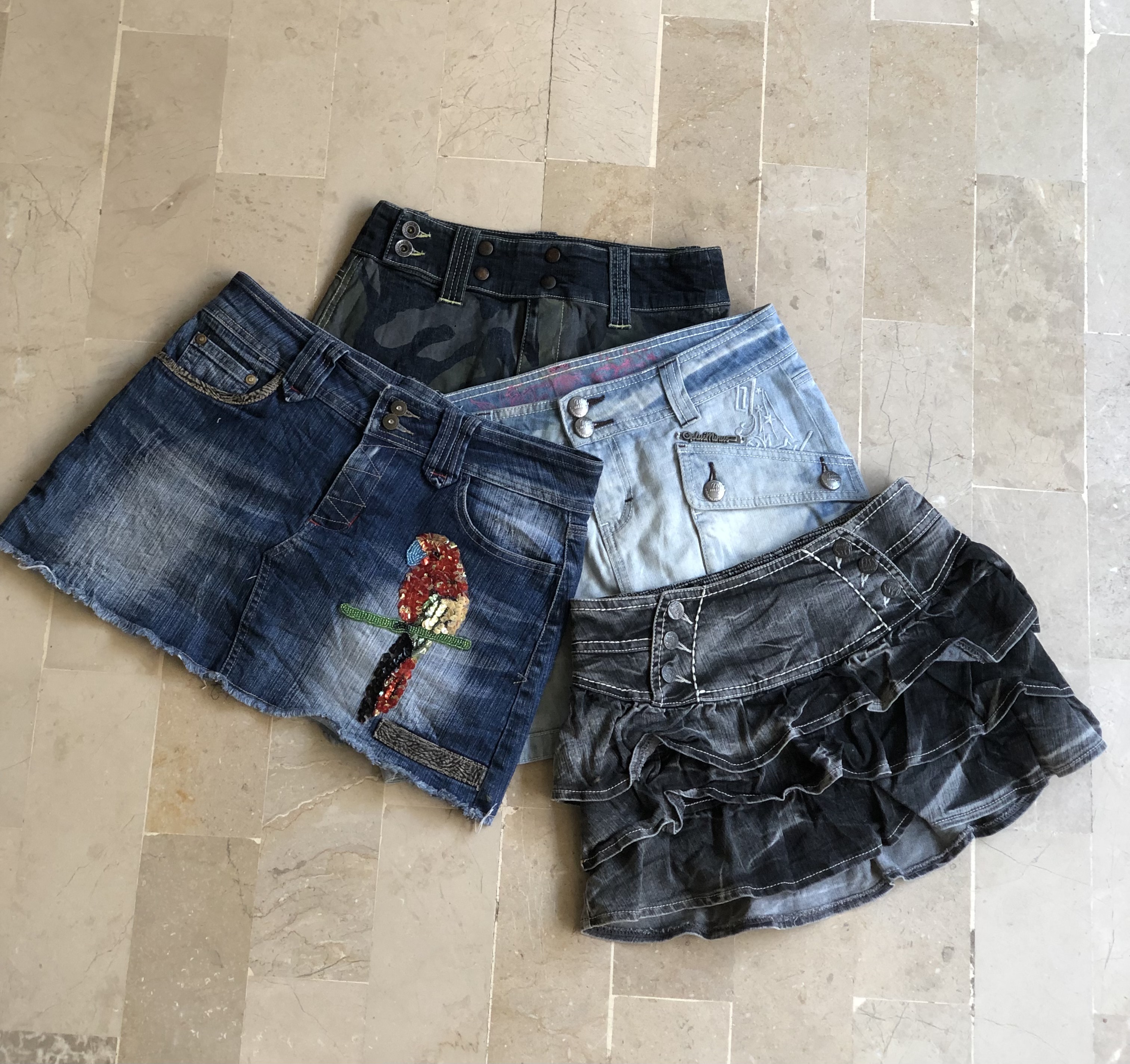 Vintage denim mini Skirt bundle - 08pcs