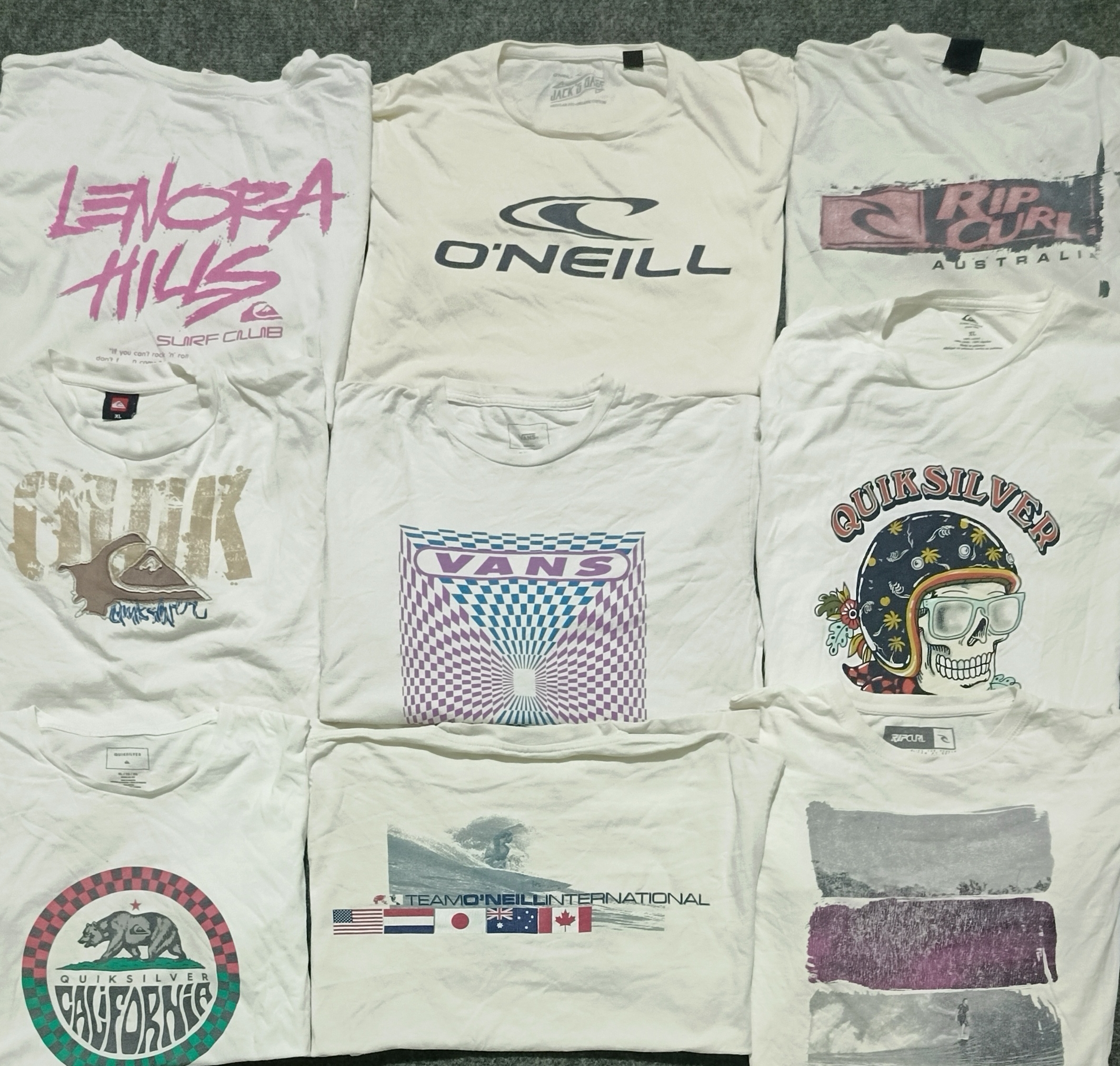Quicksilver and other Surf brand T-shirts