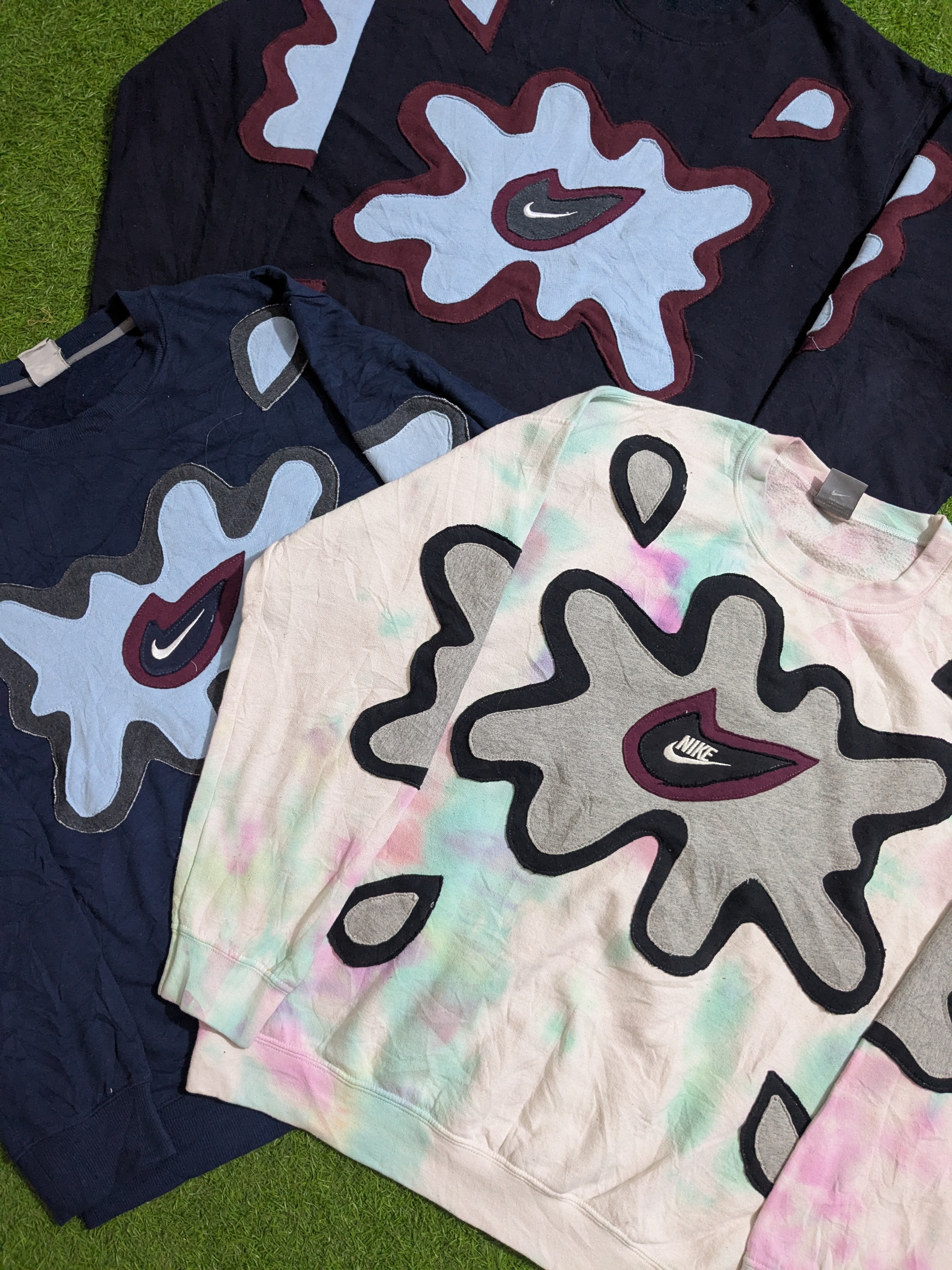 アップサイクル ナイキ パッチワーク スウェットシャツ