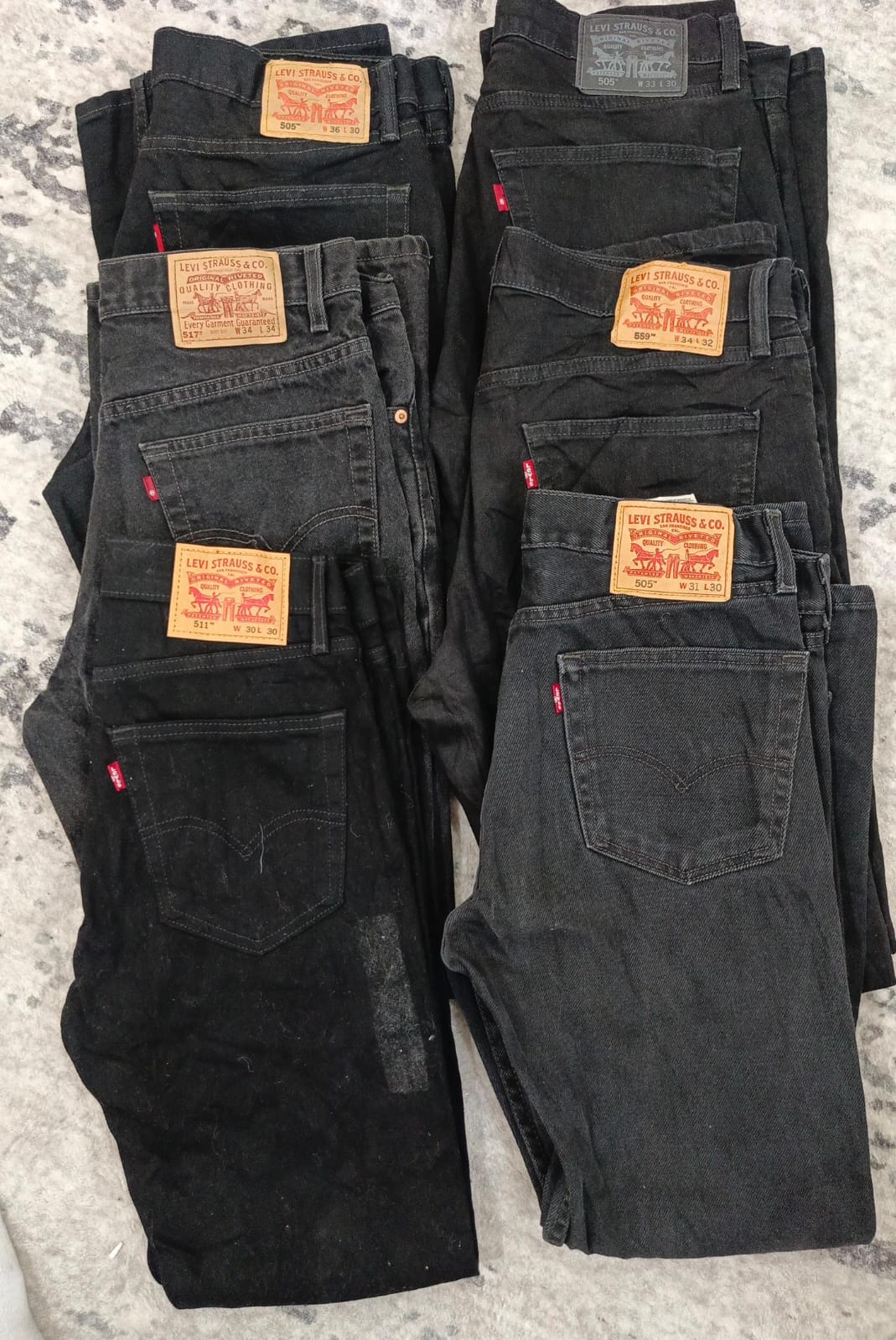 Levi's Jeans black 10Pcs mix code