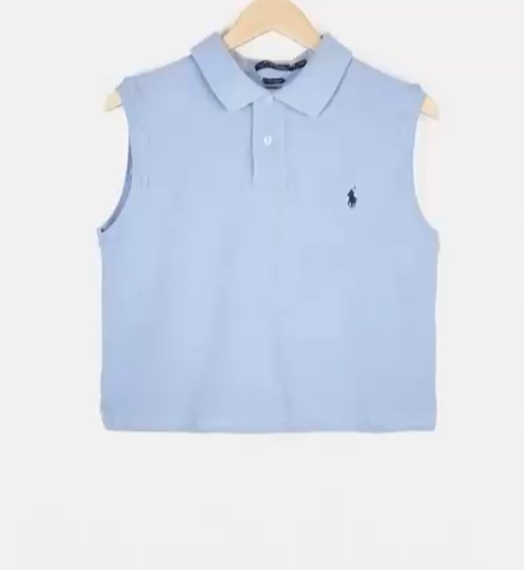 Upcycle Polo Ralph Lauren Kurzarm Cropped Top