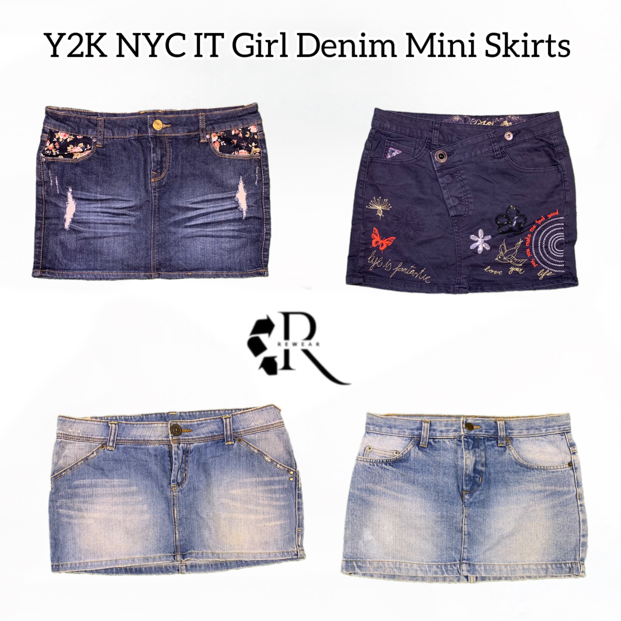 Y2K Nycit Girl Denim Mini Skirts Rw-1617
