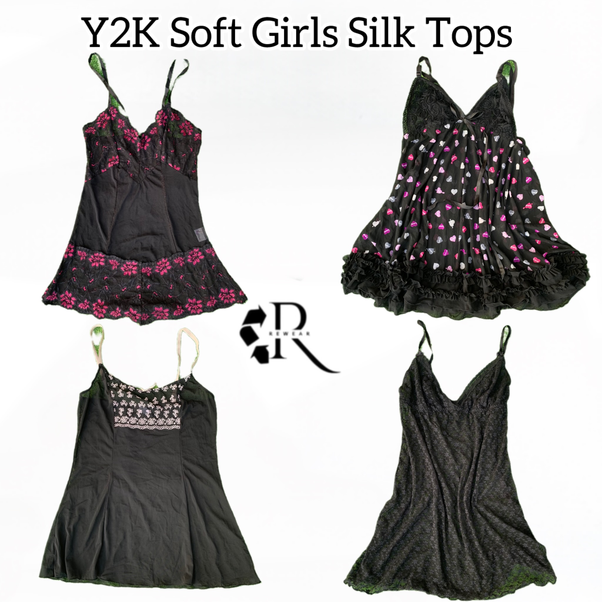 Y2K Soft Girl Silk Tops Rw-1621