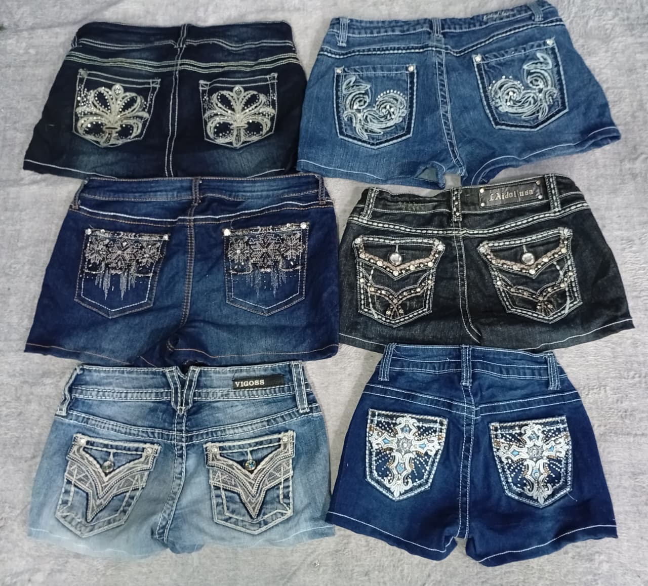 CR6853 Upcycled Y2K Shorts