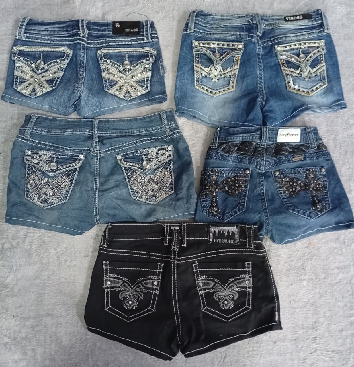 CR6856 Upcycled Y2K Shorts