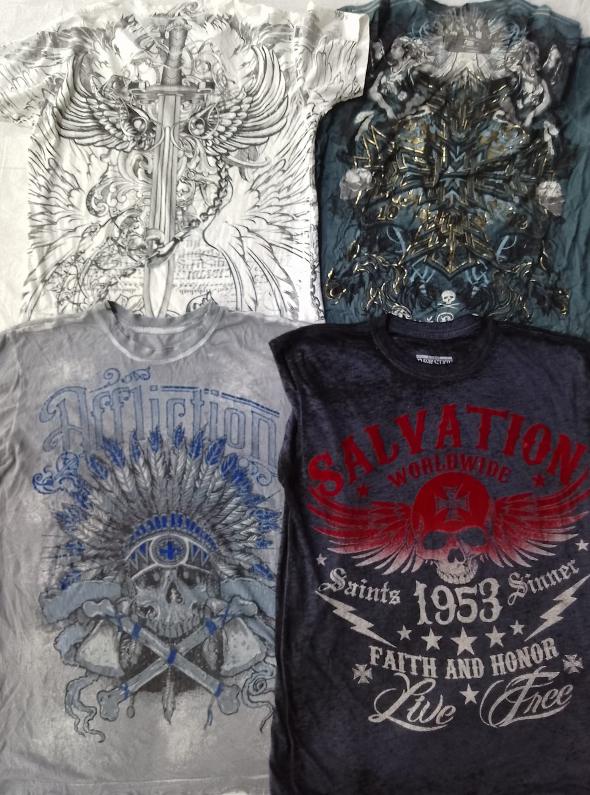 CR6859 Vintage Skull T-Shirts