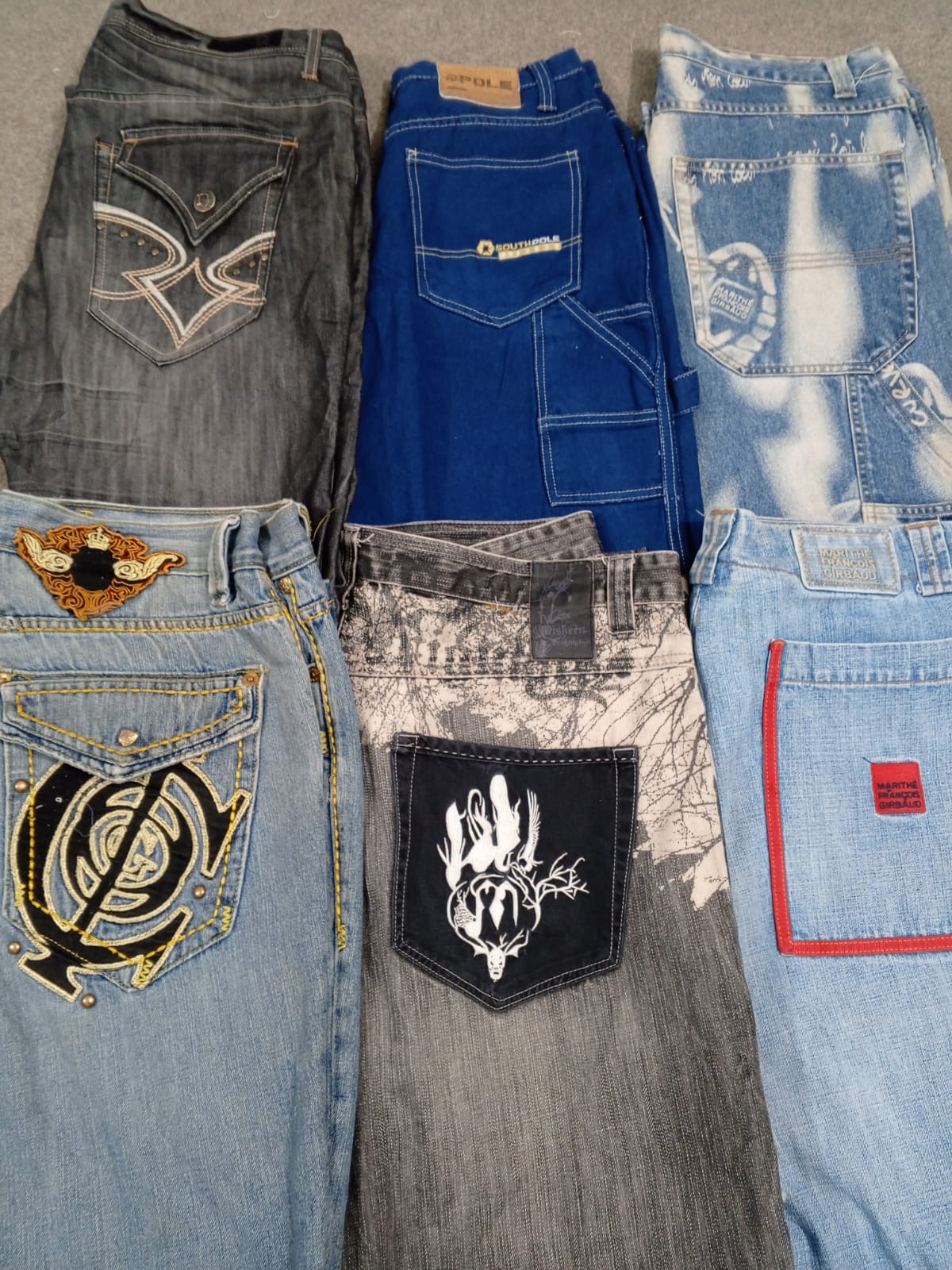 HD1373 Men Baggy Designer Jeans