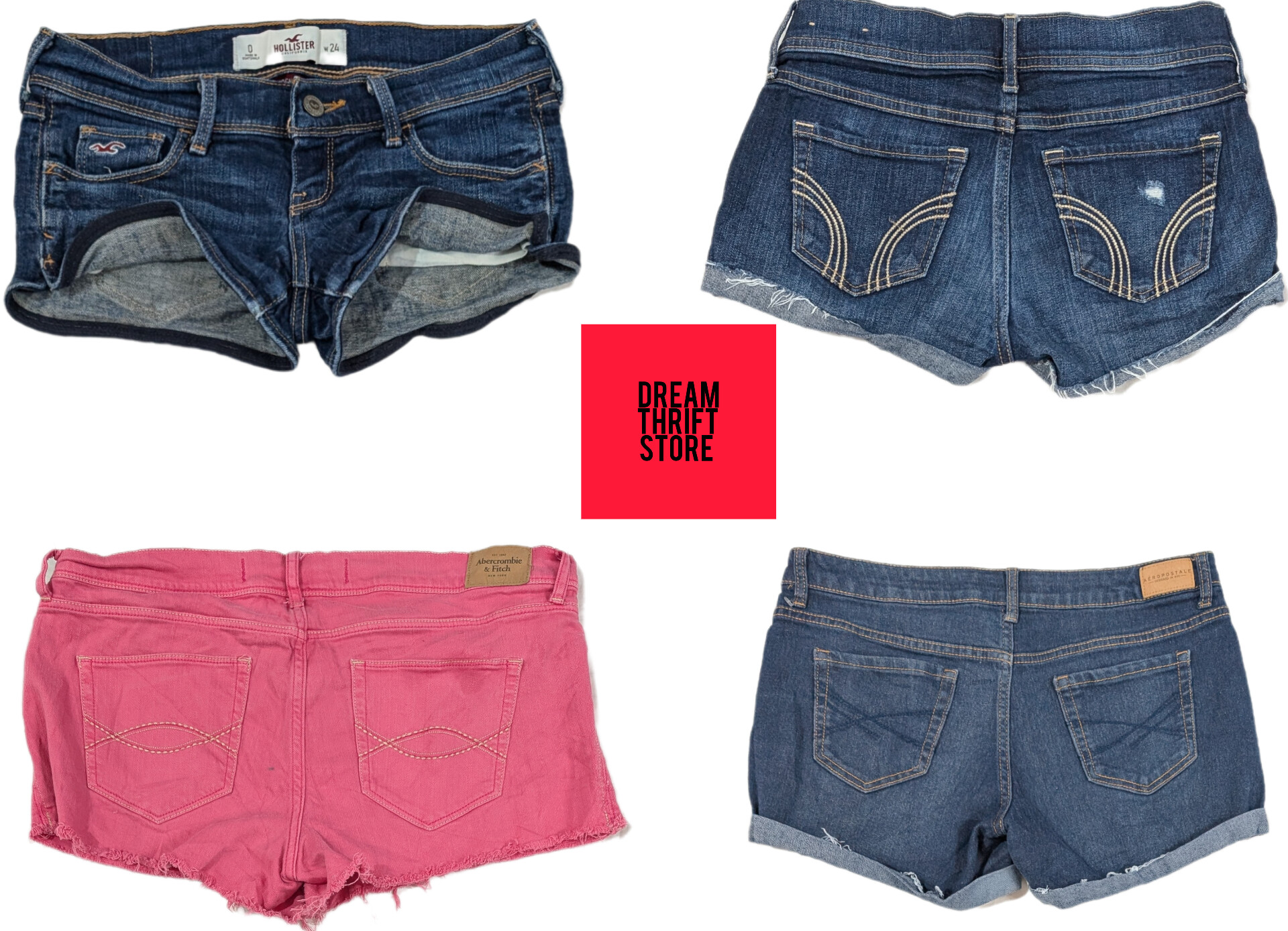AEROPOSTALE AMBEROCOMBIA & FITCH HOLLISTER SHORTS