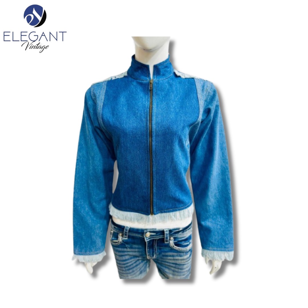 UPCYCLED Denim Crop Jackets - EVR0042