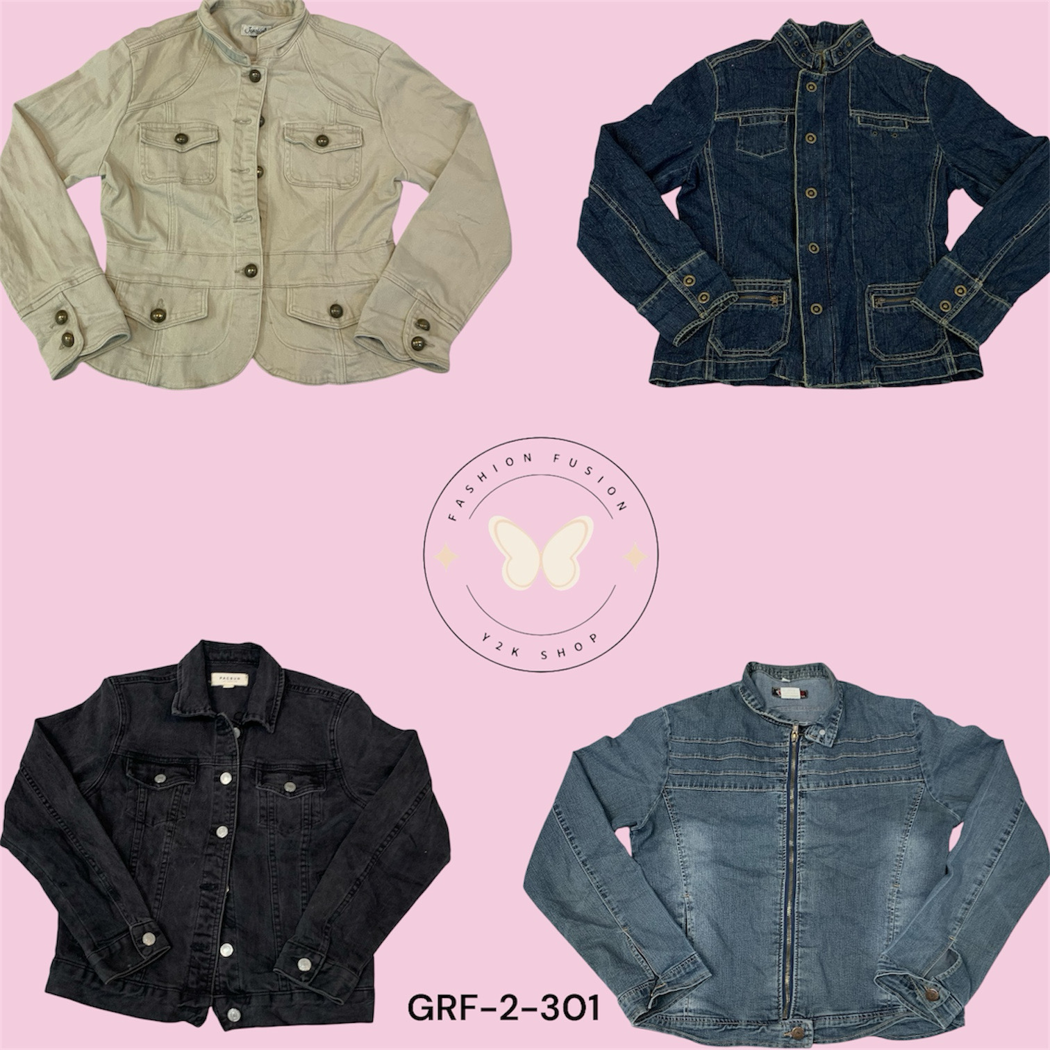 Essential Mid-Blue Denim Jacket – Button-Front Sty..