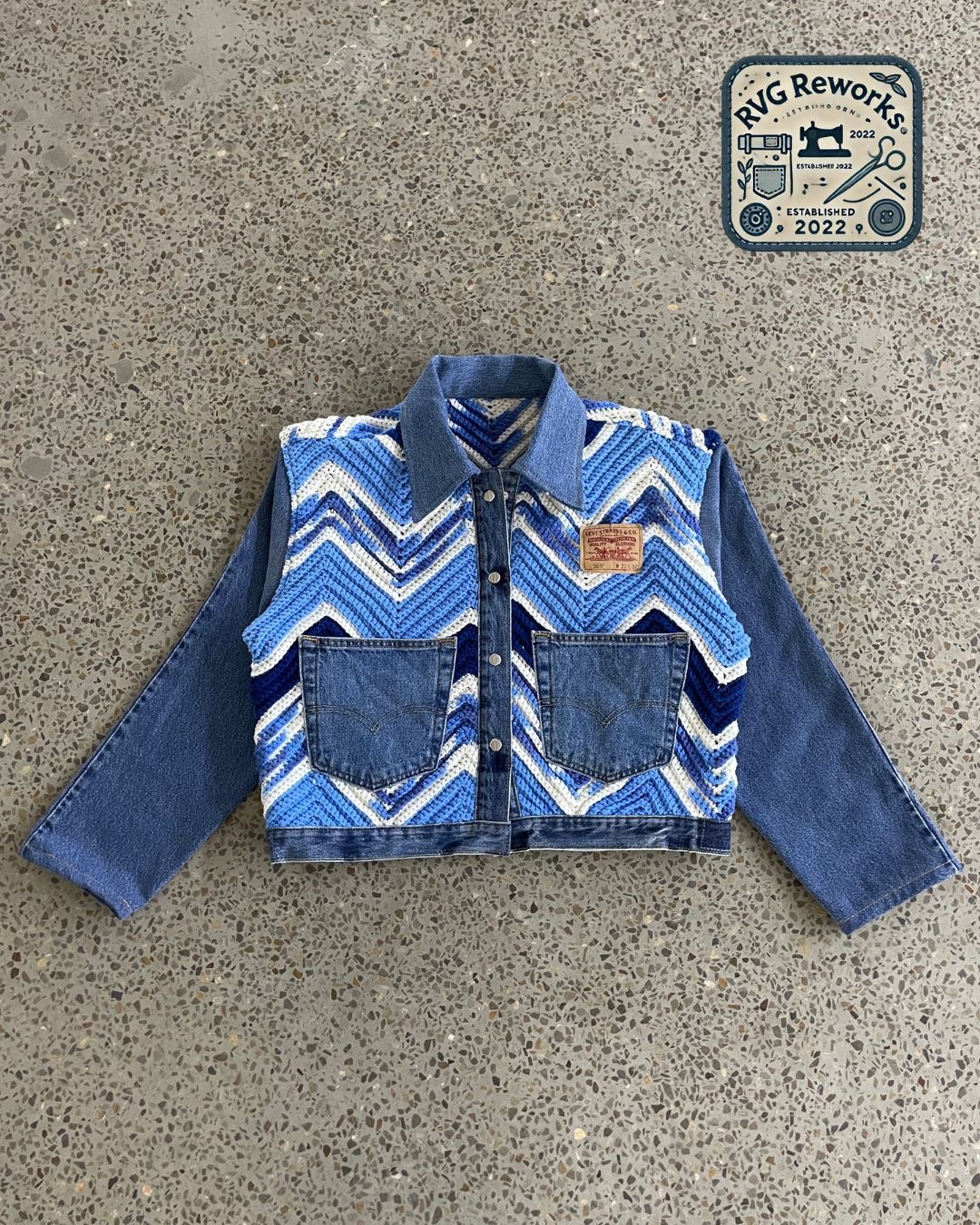 Upcycled Crochet-Denim Jacket