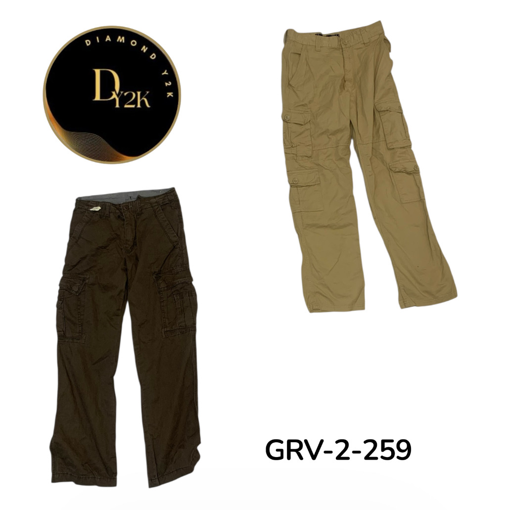 レトロY2Kカーゴパンツ – エッジの効いたカジュアルなアウトfit (GRV-2-259)