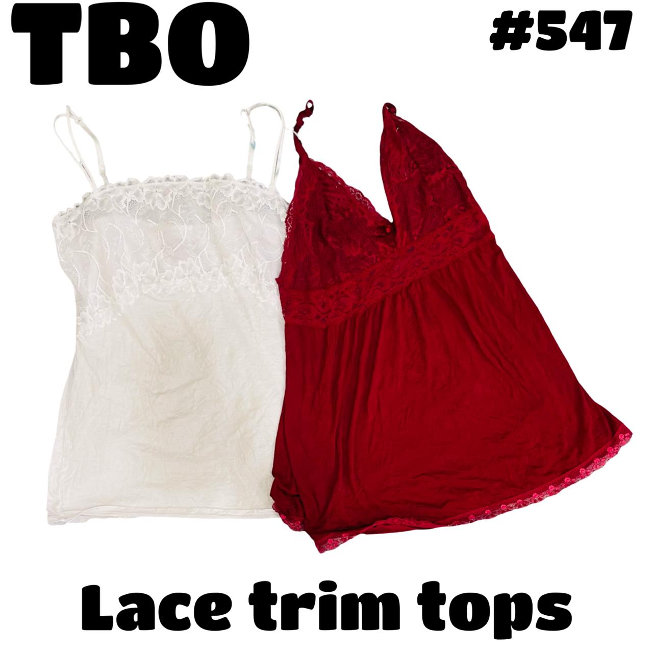 Lace trim tops  #547