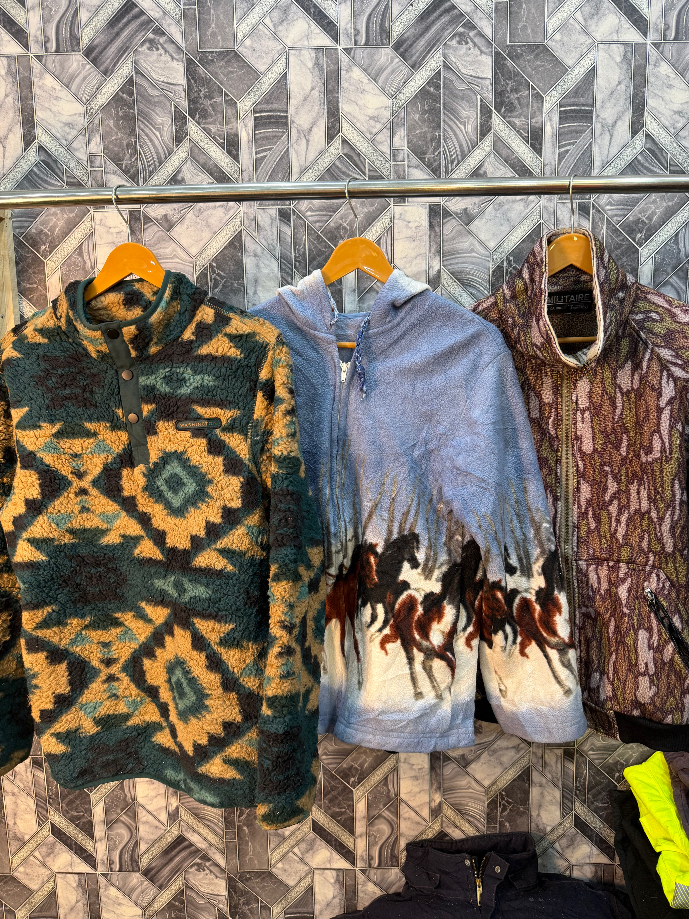 AVG-0286 Fleece printed Vintage Jackets