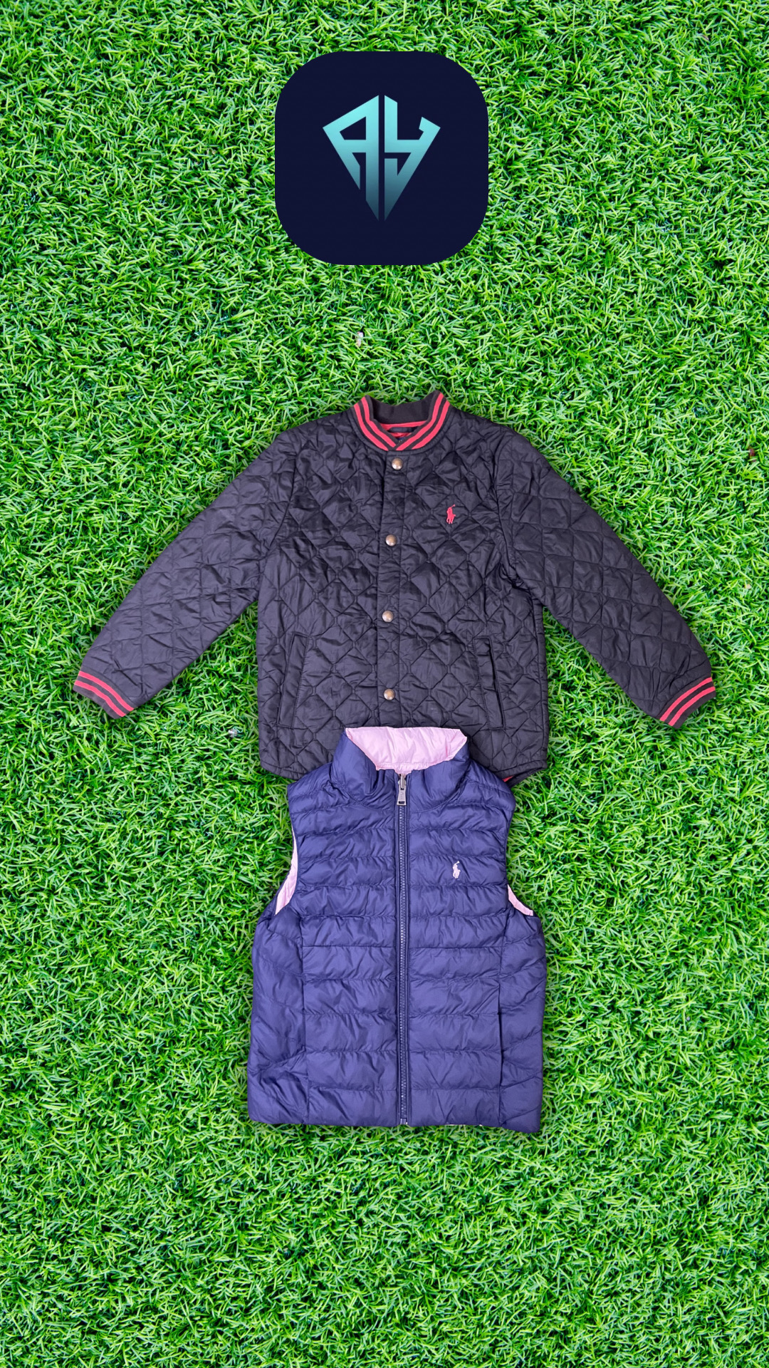 A.Y179 Kids Ralph Lauren and TNF jackets