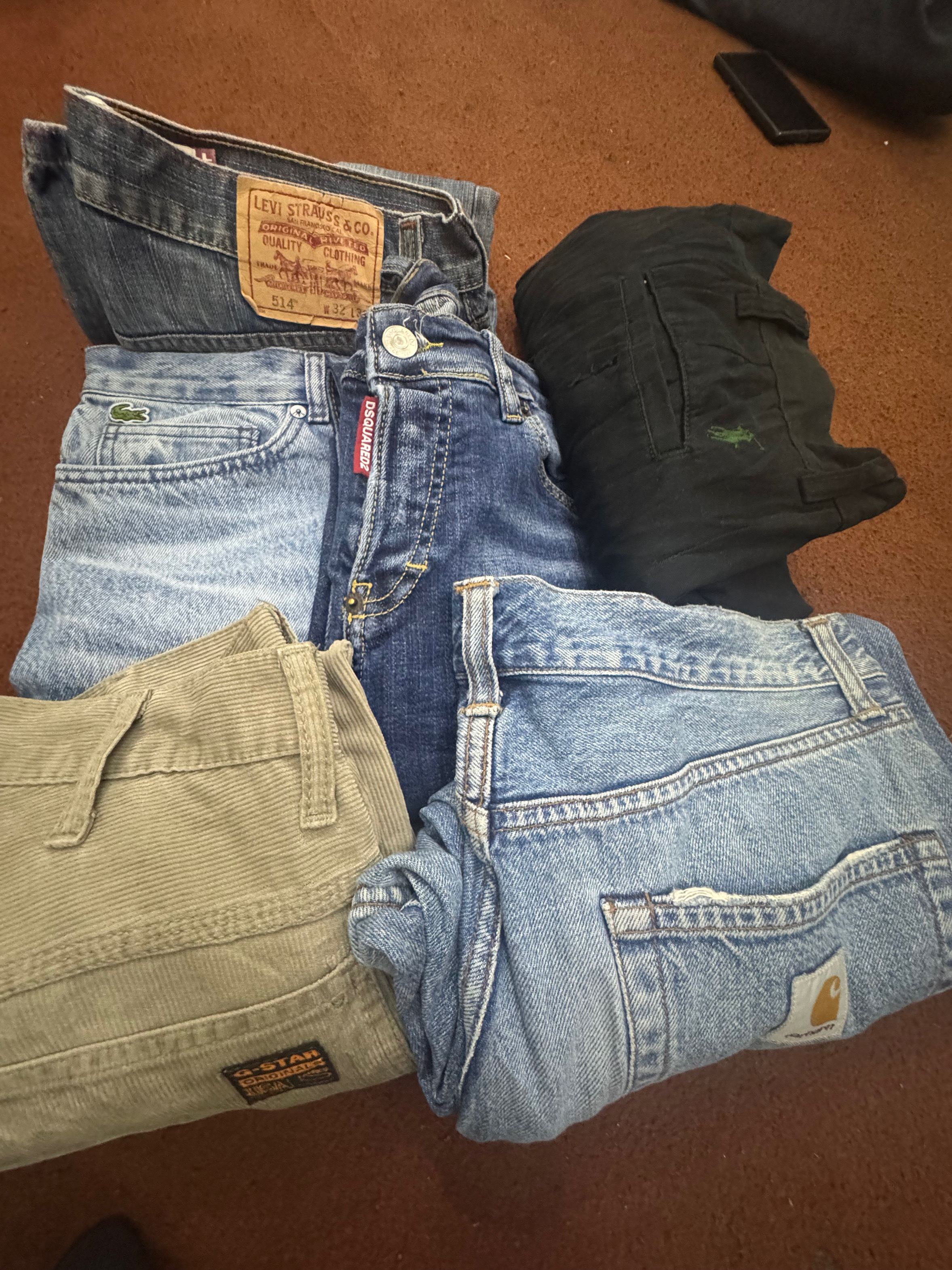 Mix brand pants and jeans