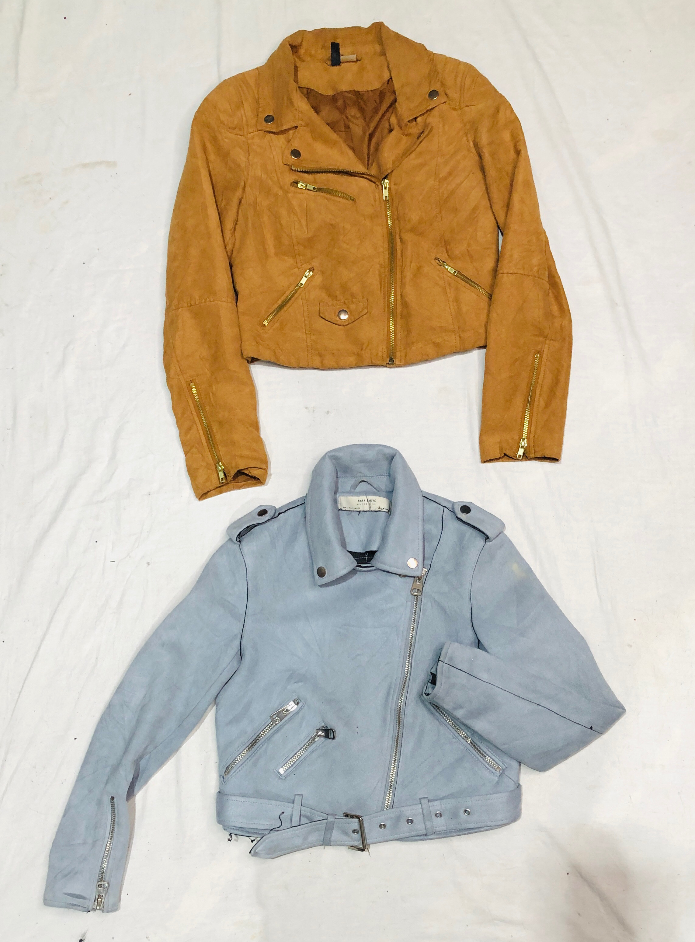 Suede Jackets Cross Zip for Girls | Y2K Vintage |2..