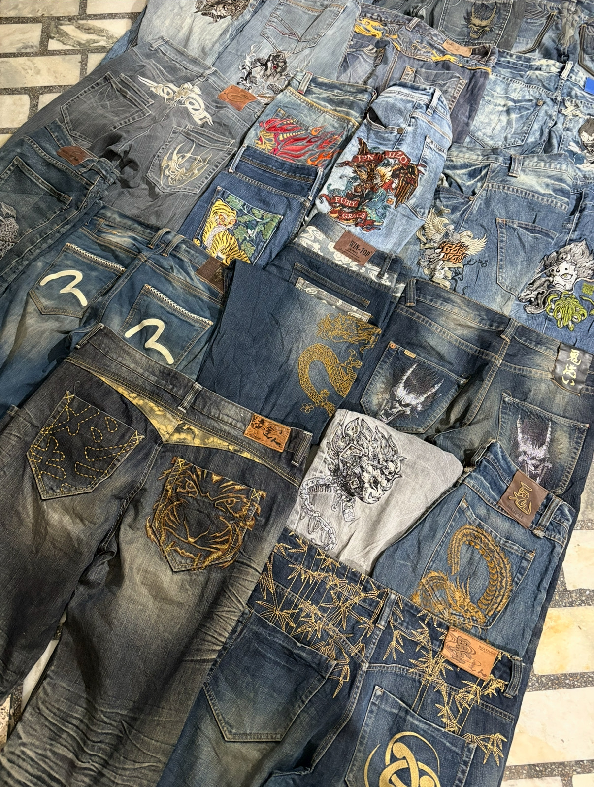 Japanese tattoo jeans bundle