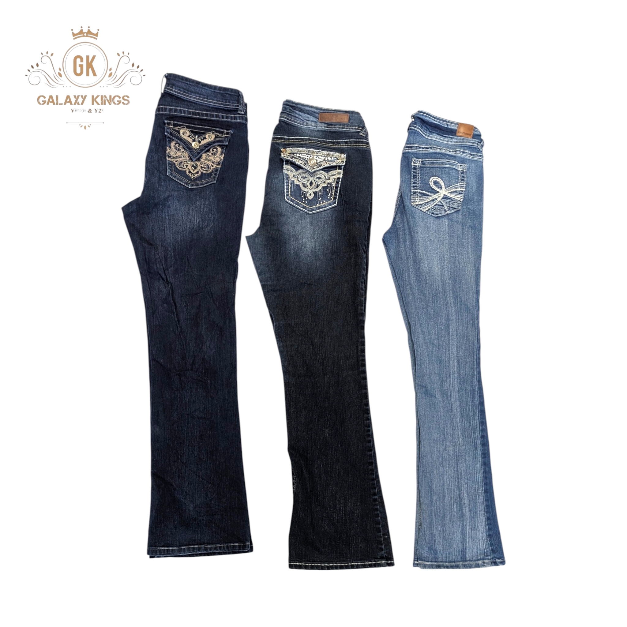 Y2K Embroidered And Embellished Flare jeans