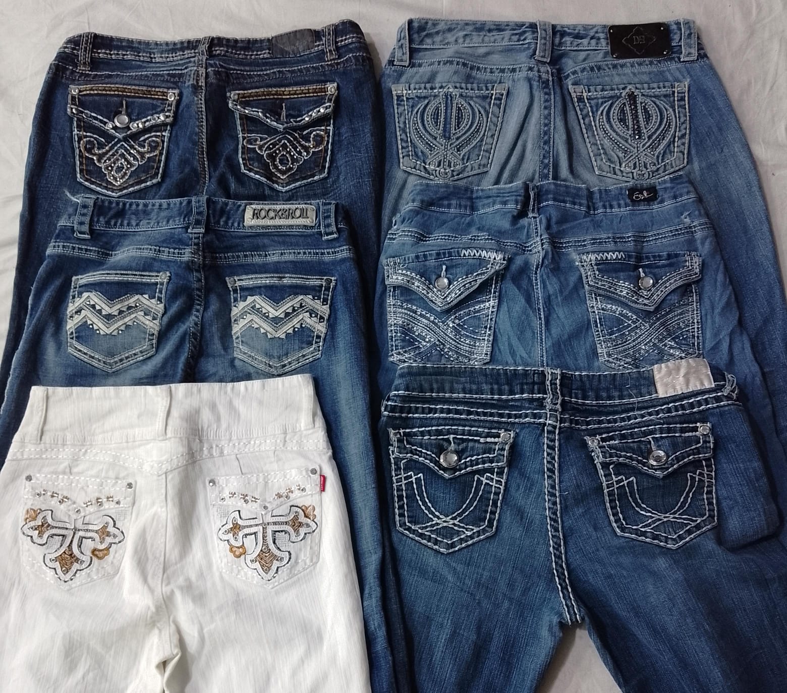 CR6895 Y2K Flare & Straight Jeans