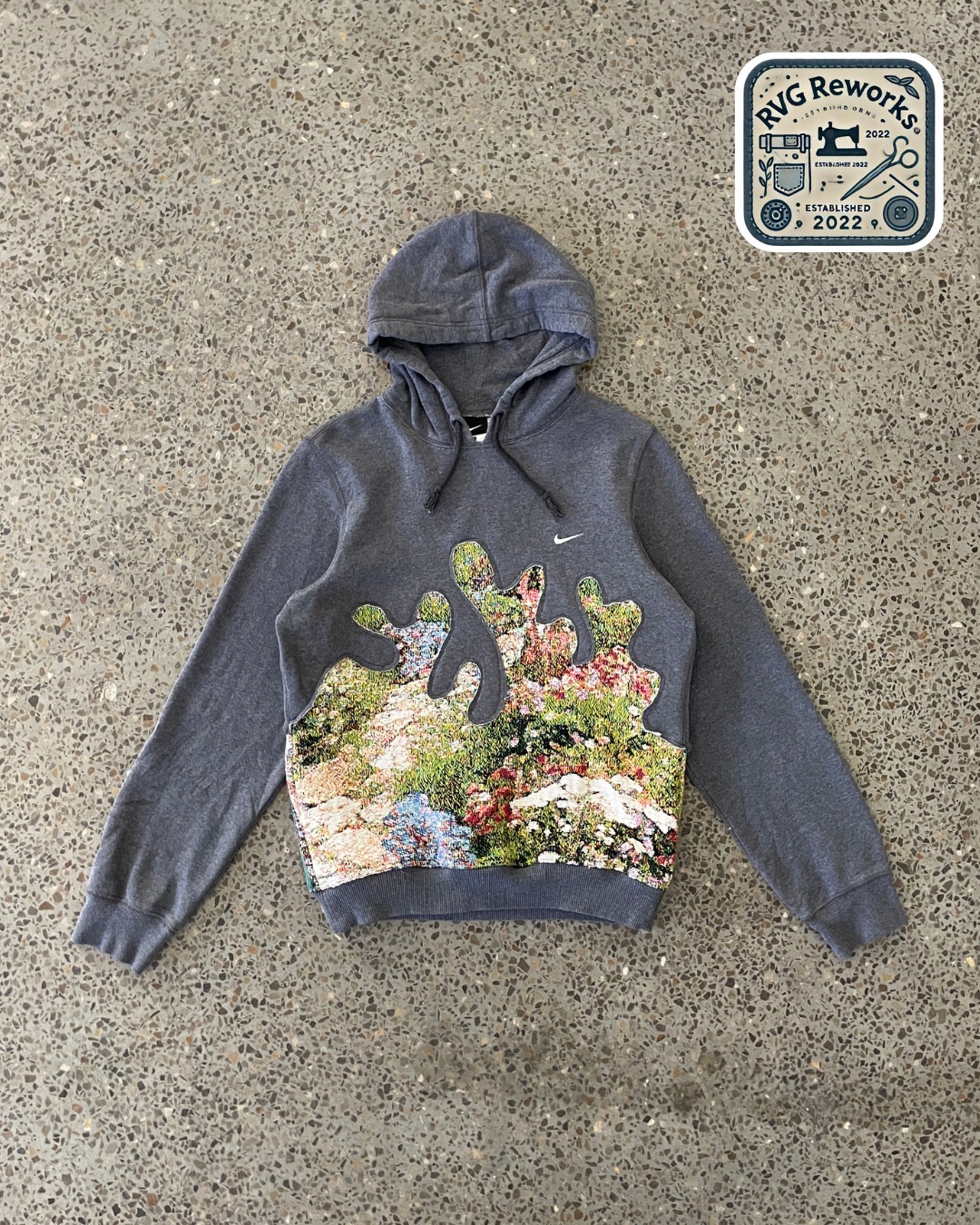 Upcycled Tapestry Panel Hoodie
