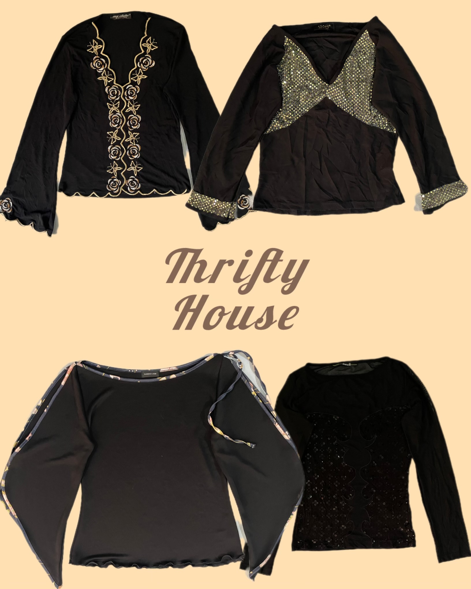 Dark Mode Diva Y2k Black Tops(TH/260)