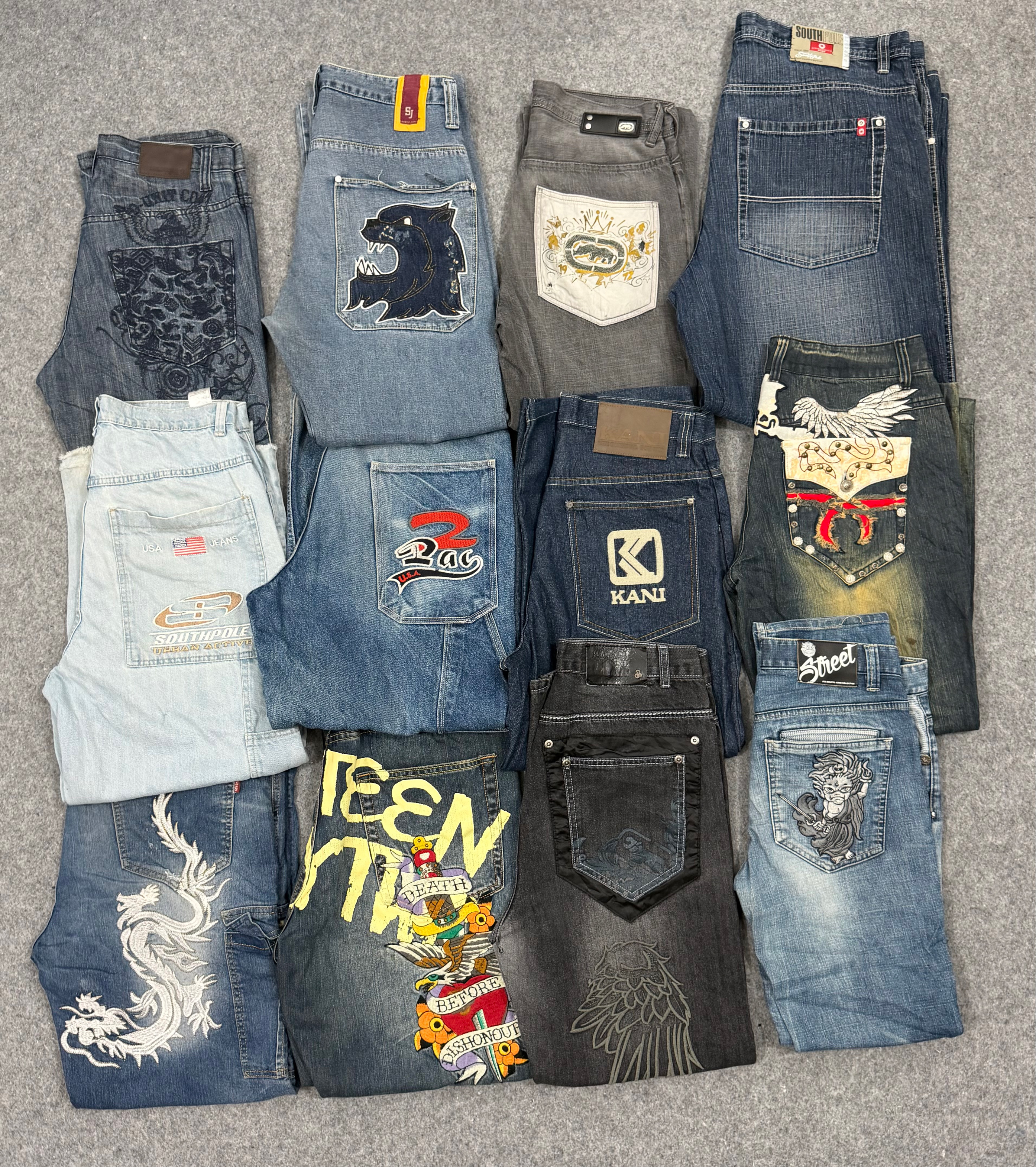 Hip Hop Embroidery Jeans