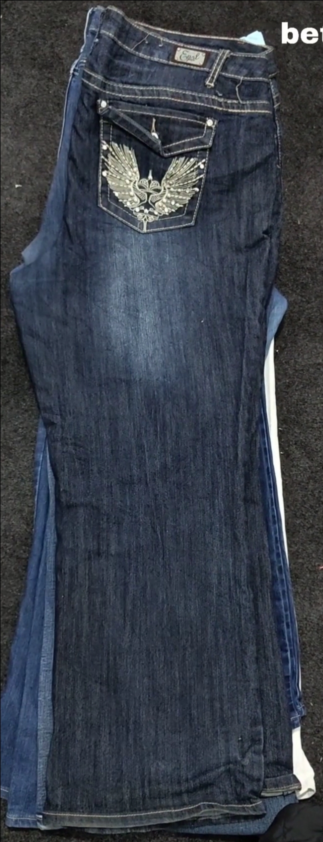 Y2K Embroidery Pocket Embellished Jeans