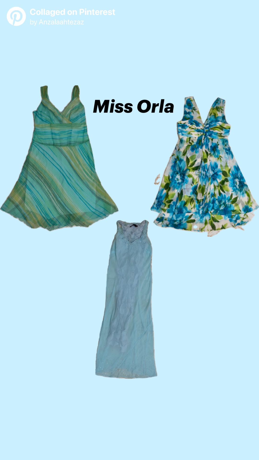 Y2K Ocean Blue Dresses