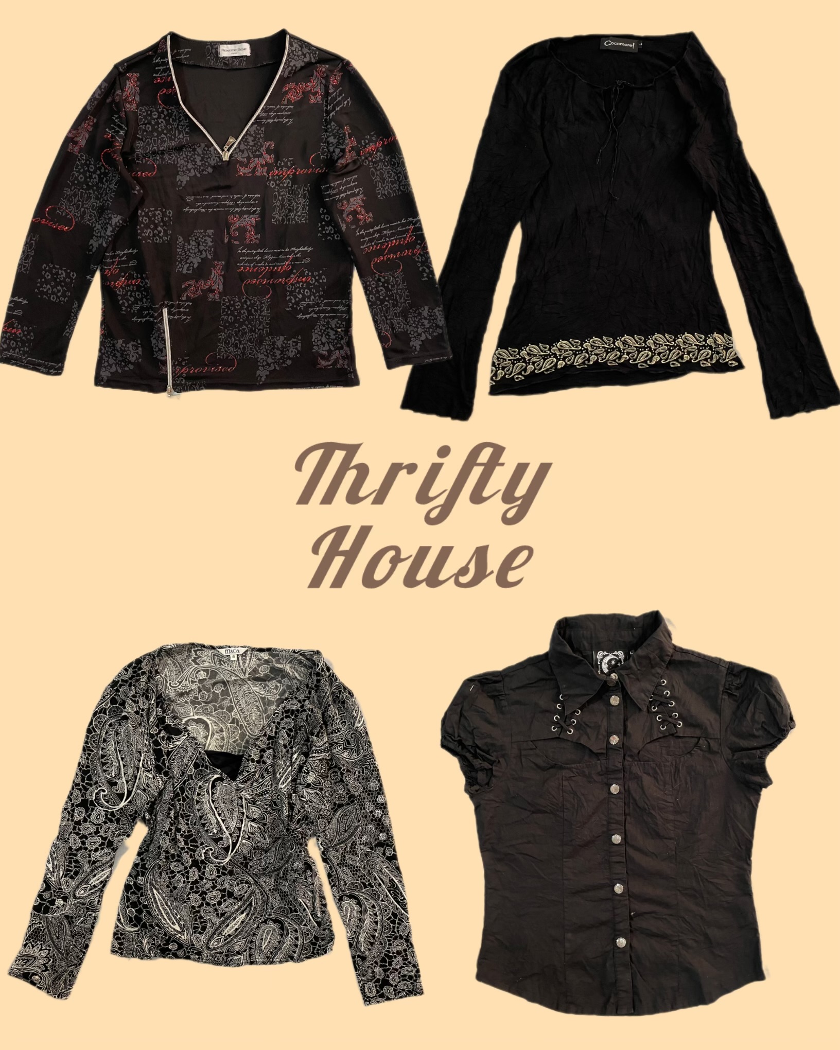 Retro Revival Y2k Tops(TH/266)