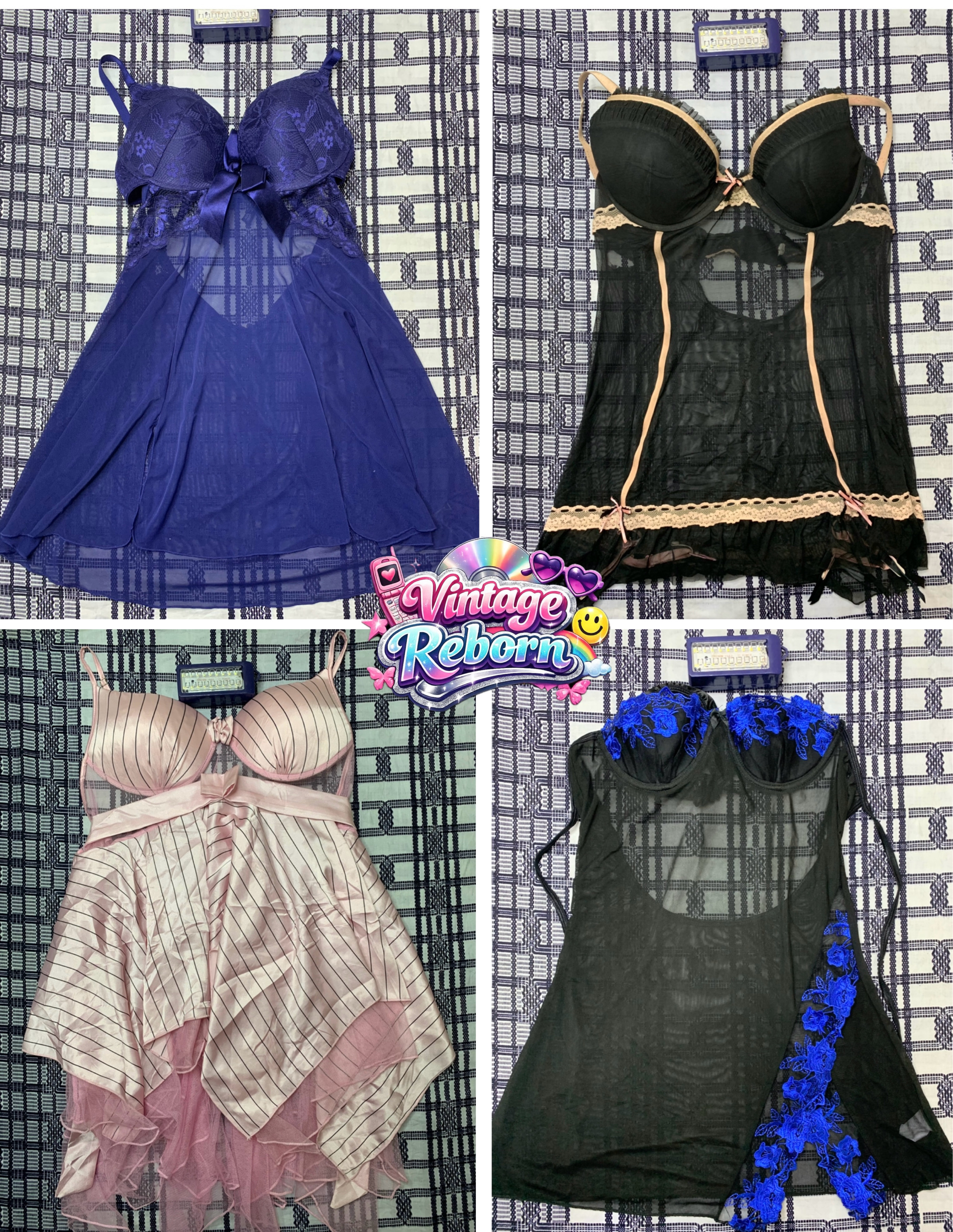 Y2K Vintage Lace Lingerie Mix – Bras & Bodysuits |..