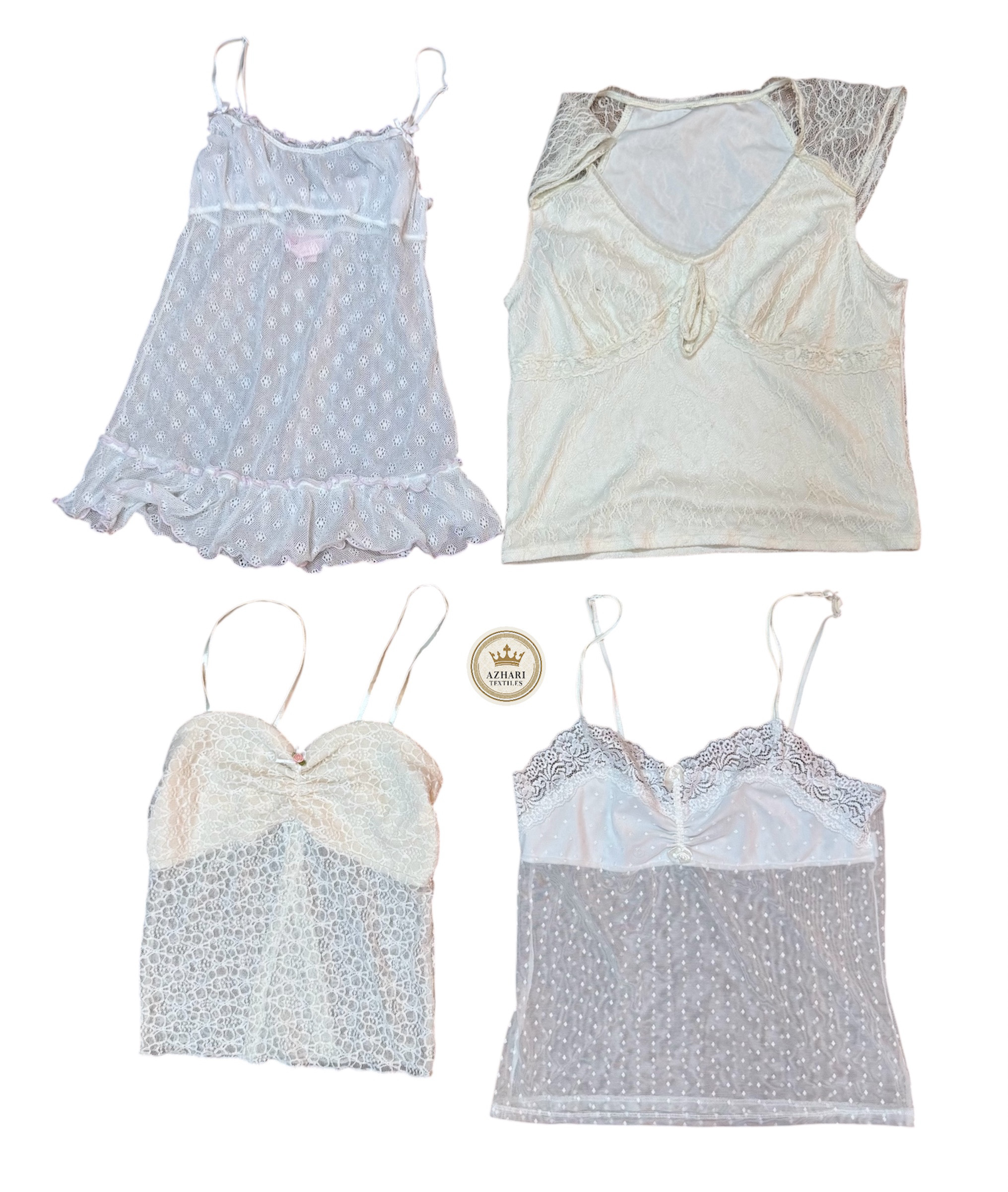 Y2K white silk / cami Tops